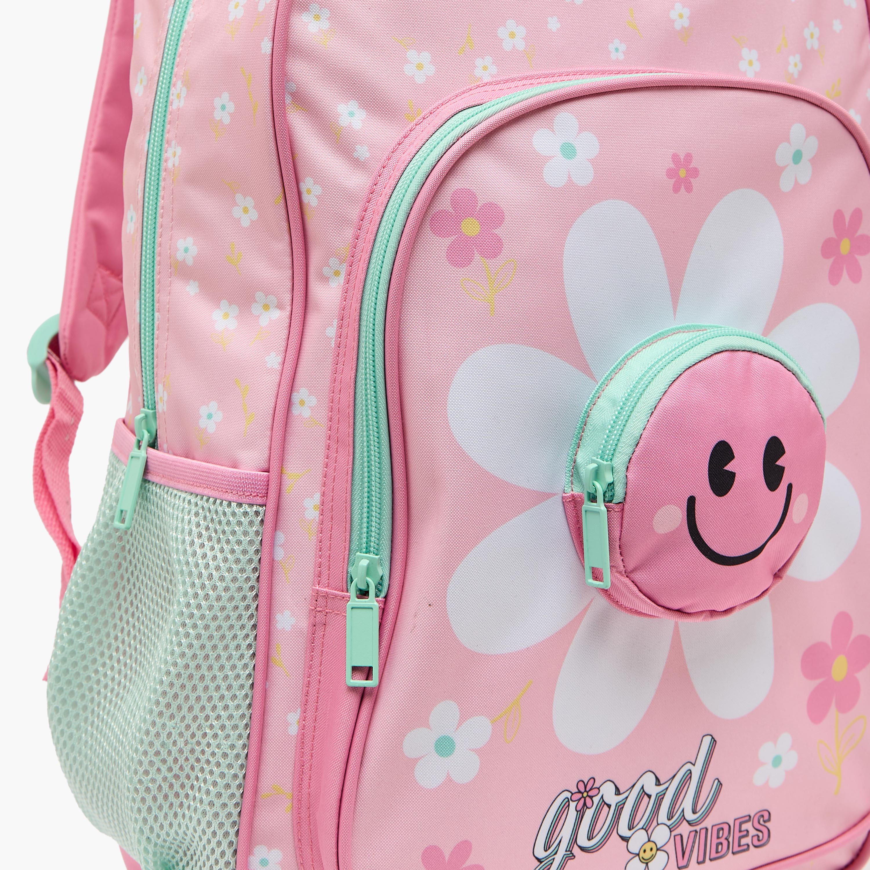طقم شنطة ترولي مدرسية 5 قطع للبنات 5-8 سنوات مع شنطة غداء وطبعات من مست تيم - 16 بوصة-school-bagsandbackpacks-trolleybags-image-7