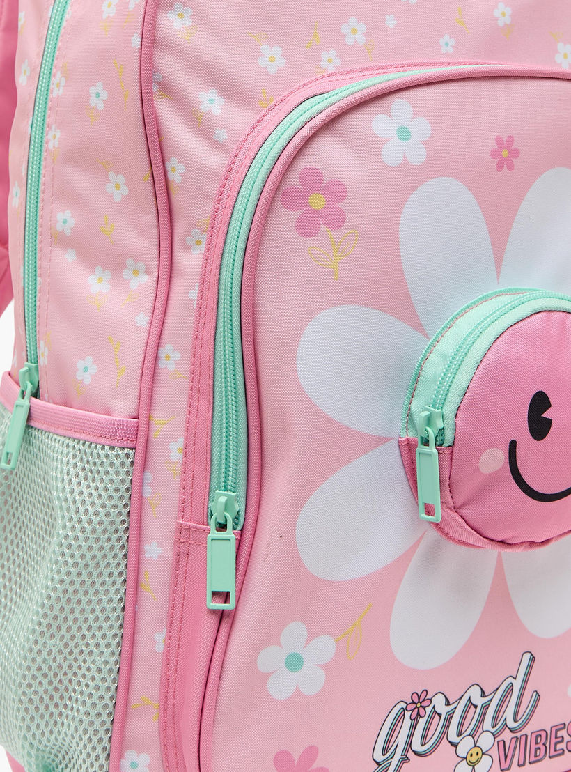 طقم شنطة ترولي مدرسية 5 قطع للبنات 5-8 سنوات مع شنطة غداء وطبعات من مست تيم - 16 بوصة-school-bagsandbackpacks-trolleybags-image-7