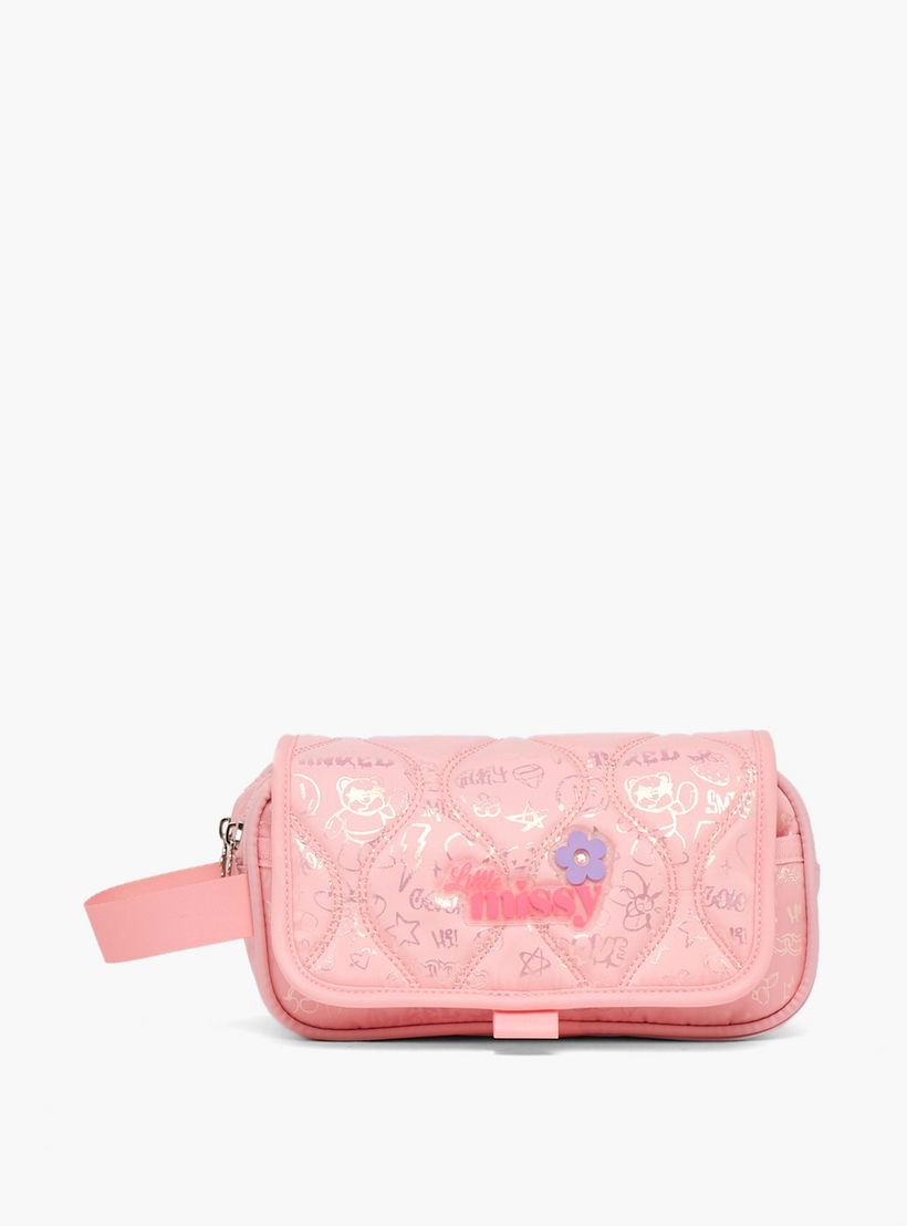 Missy Quilted Pencil Pouch with 2 Compartments-school-stationery-pencilcases-image-1