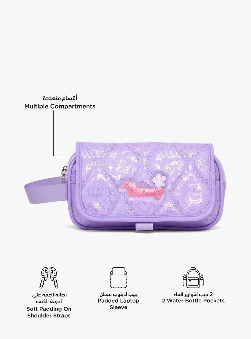 Missy Quilted Pencil Pouch with 2 Compartments-school-stationery-pencilcases-image-2