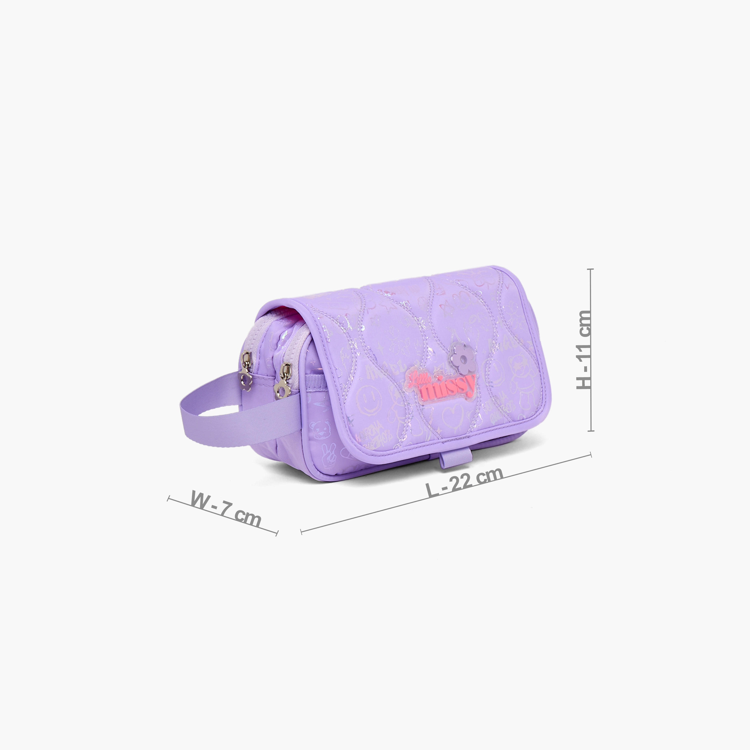 Missy Quilted Pencil Pouch with 2 Compartments-school-stationery-pencilcases-image-4
