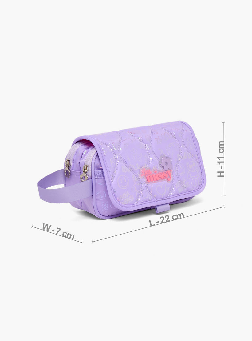 Missy Quilted Pencil Pouch with 2 Compartments-school-stationery-pencilcases-image-4