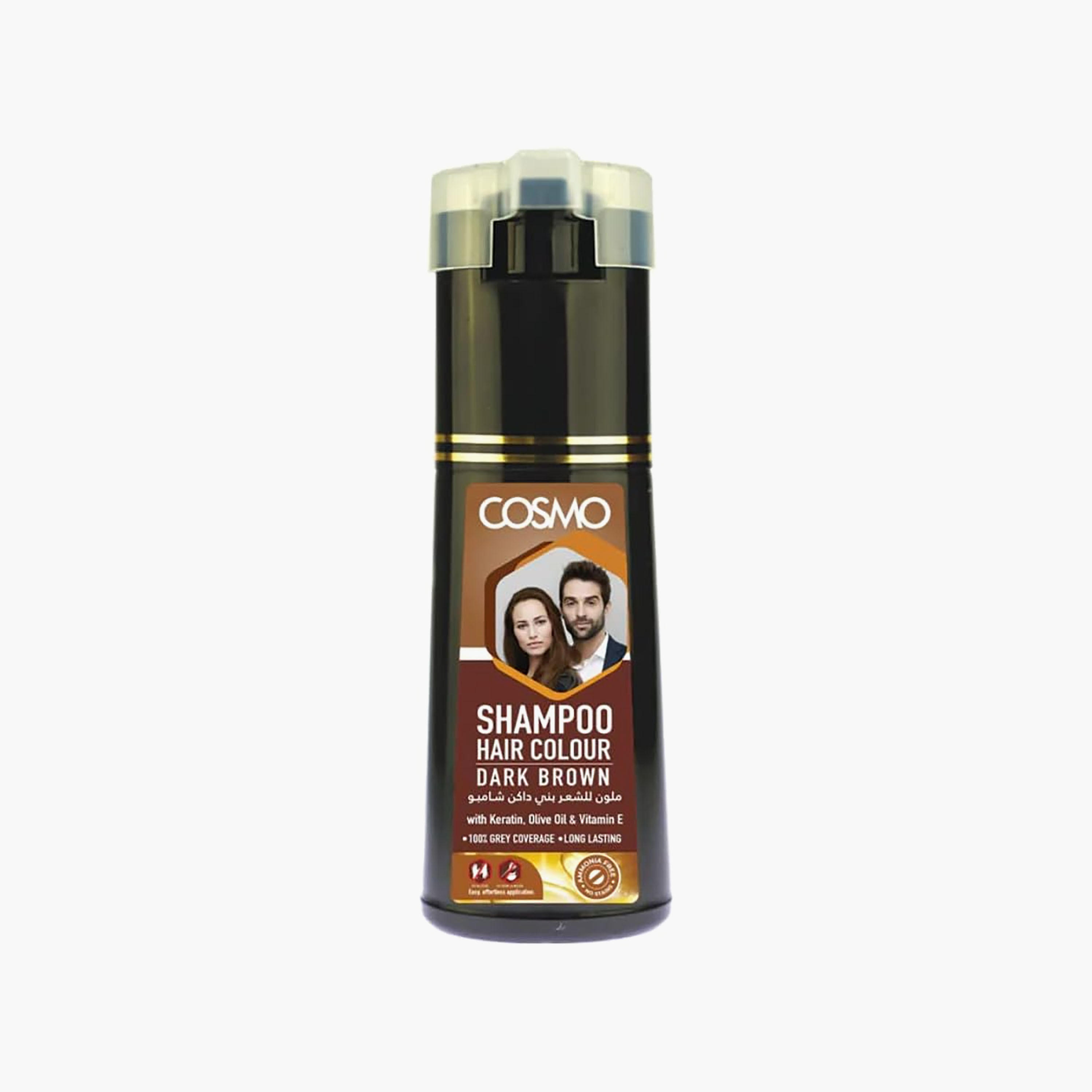 شامبو صبغة الشعر السريعة لون بني طبيعي من كوزمو - 180 مل-beautyandpersonalcare-hair-haircare-conditioners-image-1