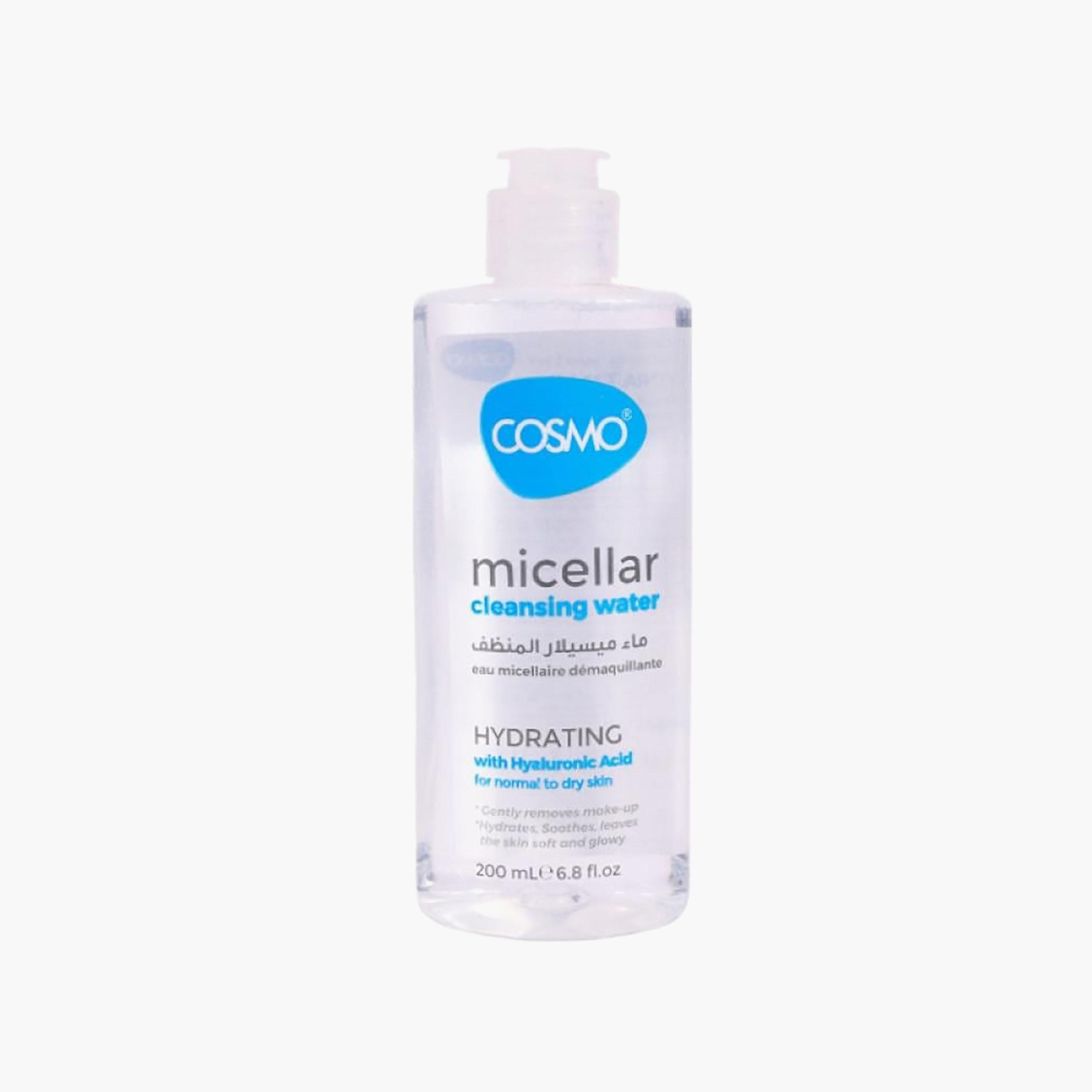 ماء ميسيلار لترطيب وتنظيف البشرة مع حمض الهيالورونيك من كوزمو - 200 مل-beautyandpersonalcare-kbeauty-skin-cleansers-micellarwater-image-1