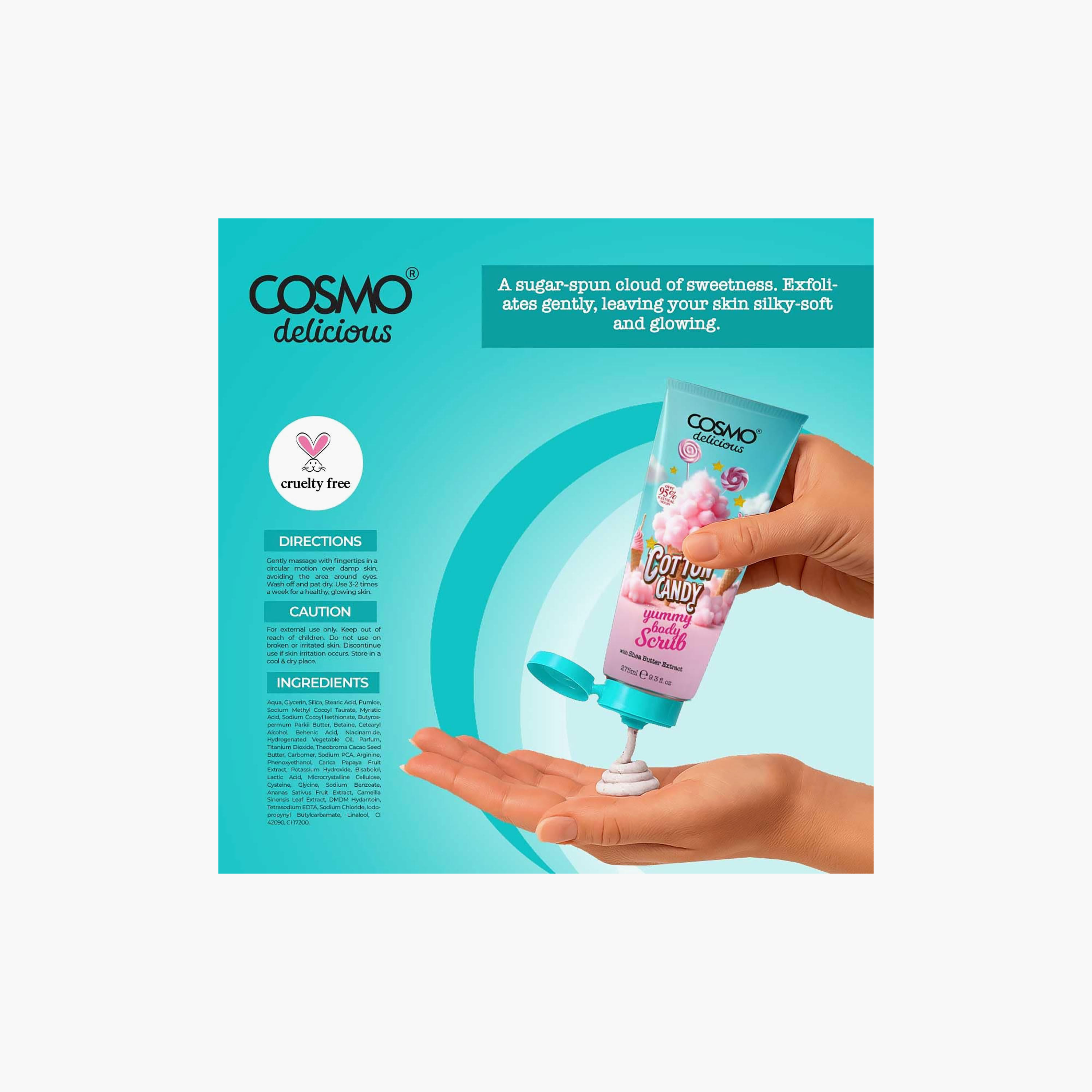 Cosmo Face & Body Scrub Exfoliating with Shea Butter 275 ml-beautyandpersonalcare-skin-cleansers-scrubsandexfoliators-image-3