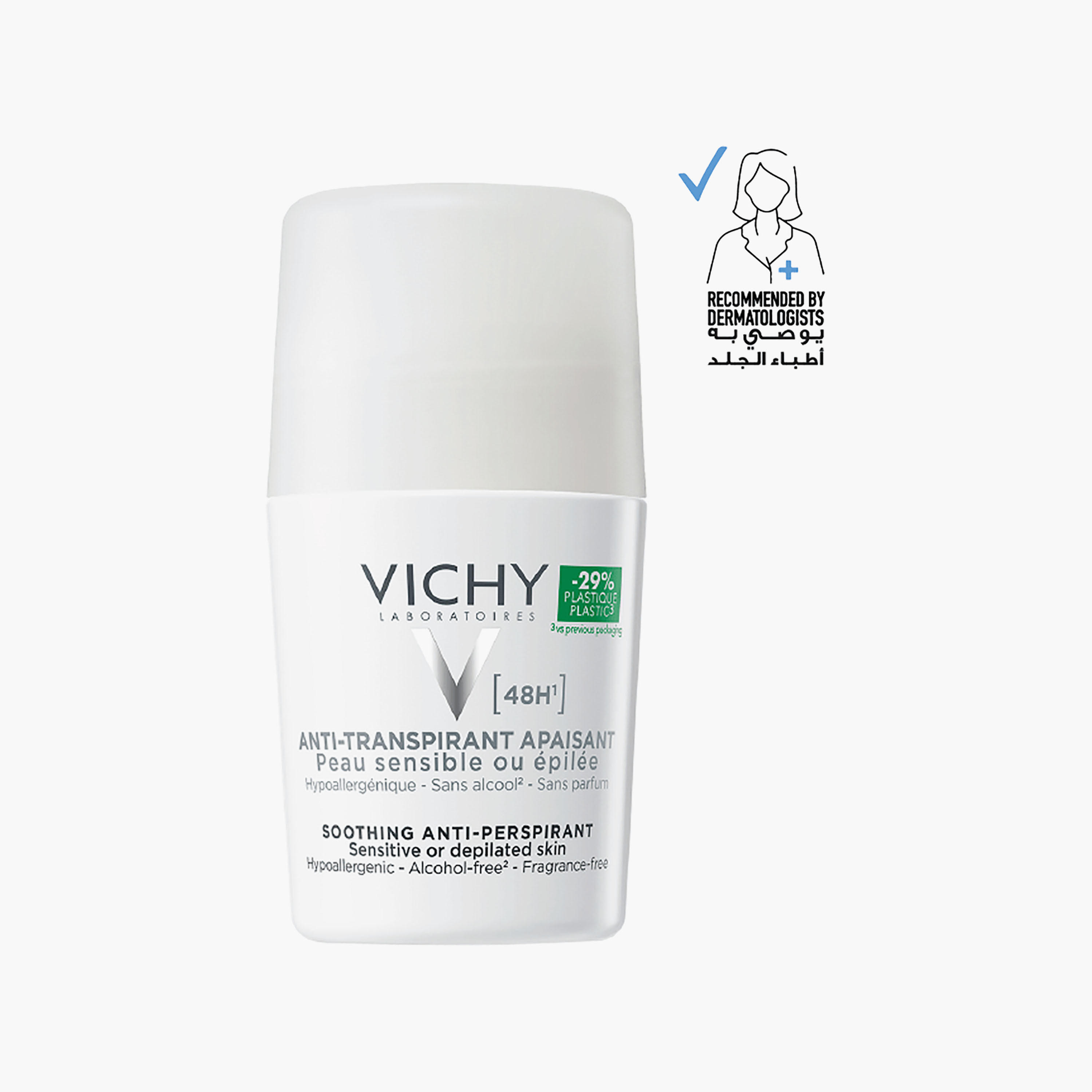 Vichy Roll-On Anti-Perspirant Sensitive Skin 48H 50 Ml-beautyandpersonalcare-bathandbody-hygieneessentials-image-3