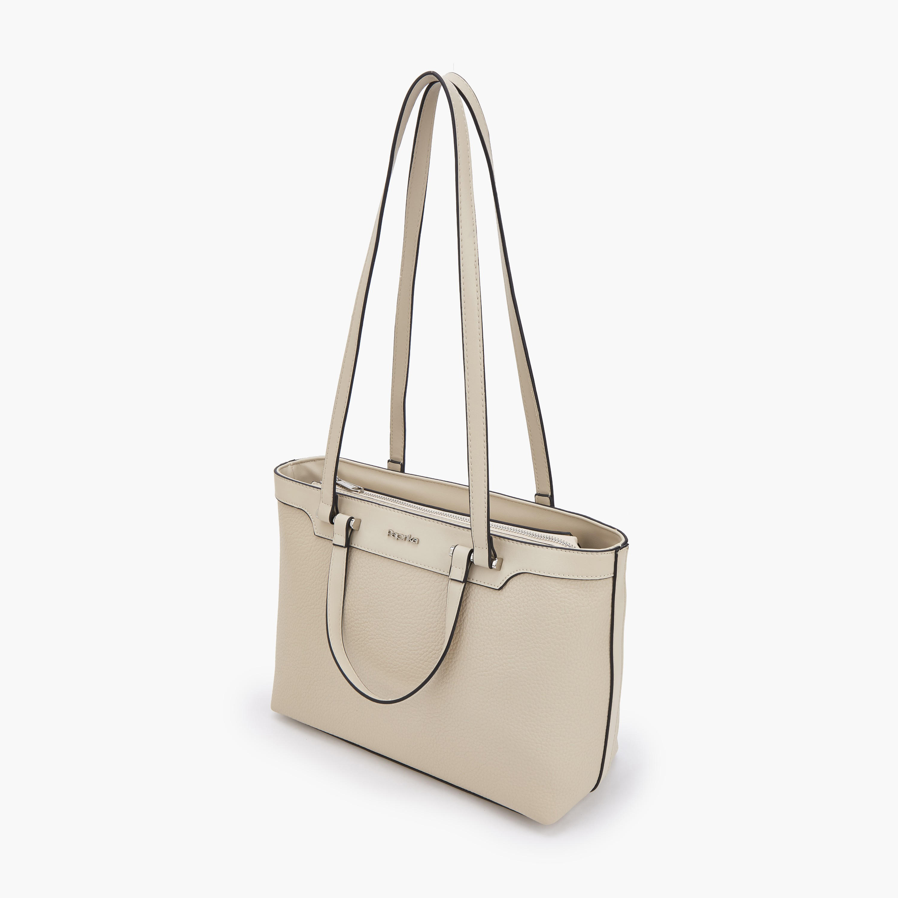 Paprika Textured Tote Bag with Double Handle-women-bagsandwallets-handbags-image-5