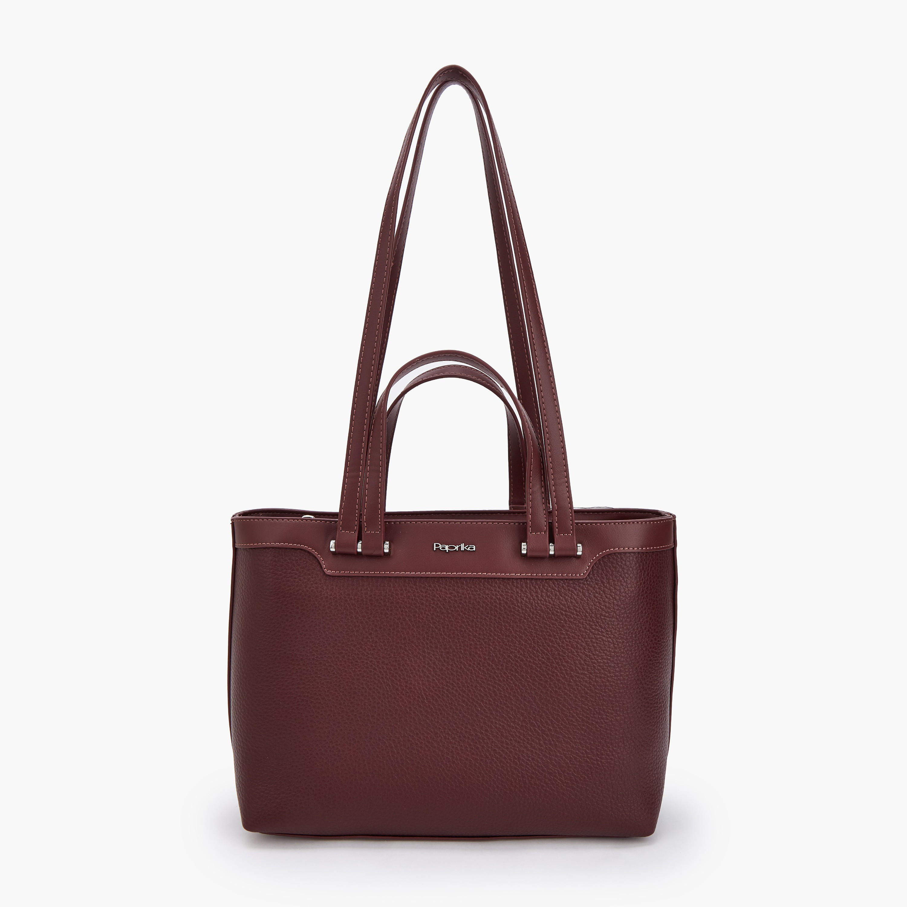 شنطة توتي بملمس بارز ومقبض مزدوج من بابريكا-women-bagsandwallets-handbags-image-1