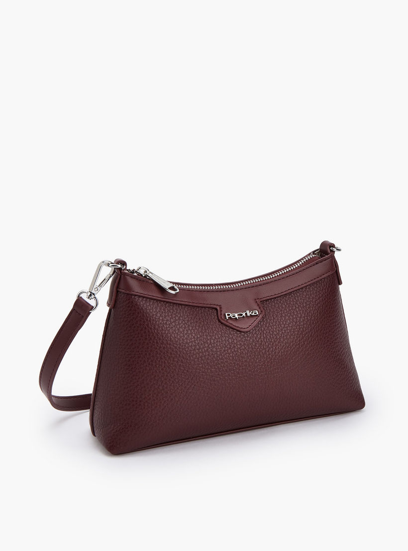 Paprika Textured Crossbody Bag with Detachable Strap-women-bagsandwallets-handbags-image-3