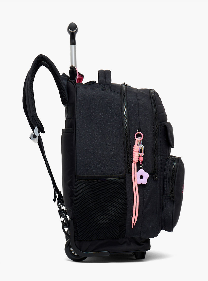 Little Missy Printed Trolley Bag for Girls 13+ Years with Front Utility Pocket-school-bagsandbackpacks-trolleybags-image-7