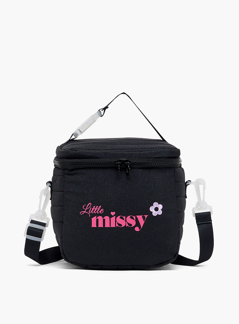 Little Missy Printed Lunch Bag for Girls 13+ Years with Zip Closure-school-lunchessentials-lunchbags-image-1