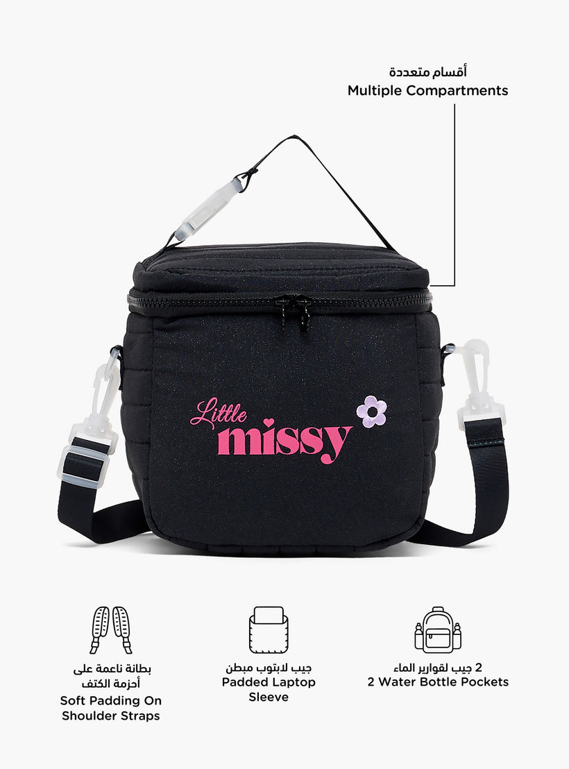 Little Missy Printed Lunch Bag for Girls 13+ Years with Zip Closure-school-lunchessentials-lunchbags-image-2