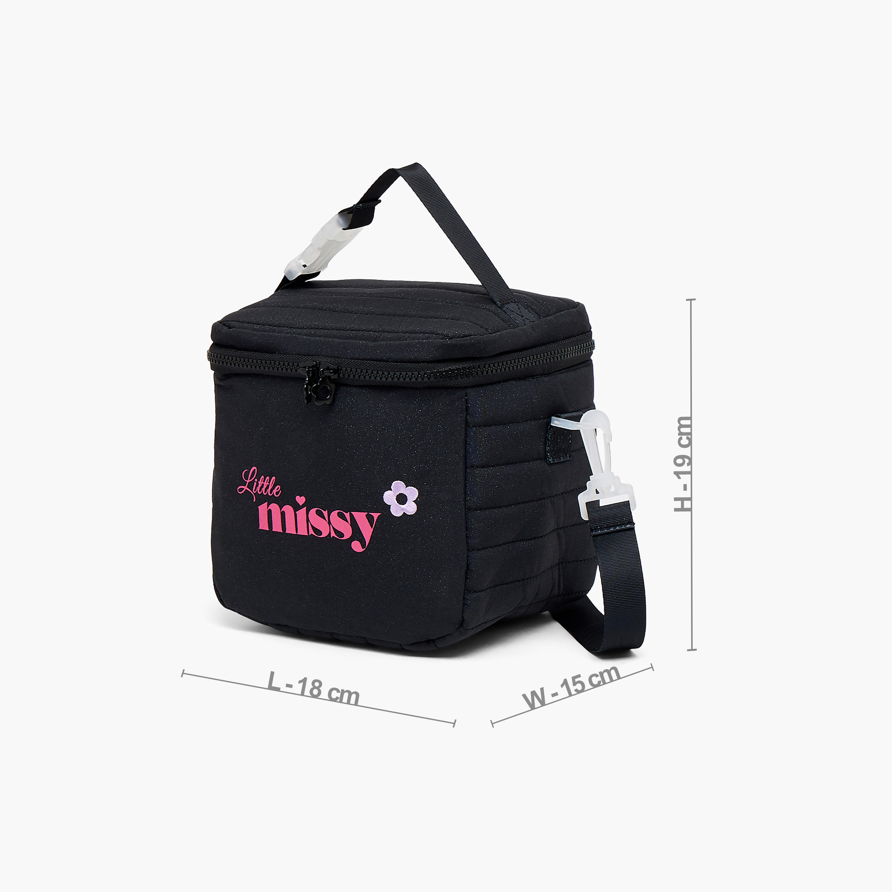 Little Missy Printed Lunch Bag for Girls 13+ Years with Zip Closure-school-lunchessentials-lunchbags-image-9