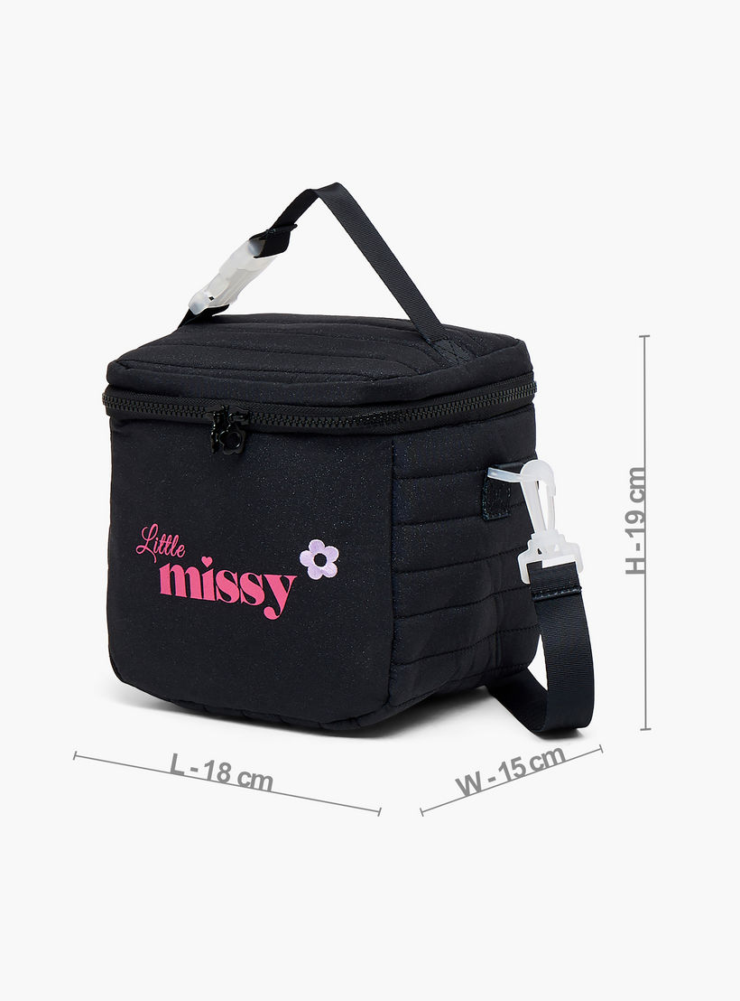 Little Missy Printed Lunch Bag for Girls 13+ Years with Zip Closure-school-lunchessentials-lunchbags-image-9