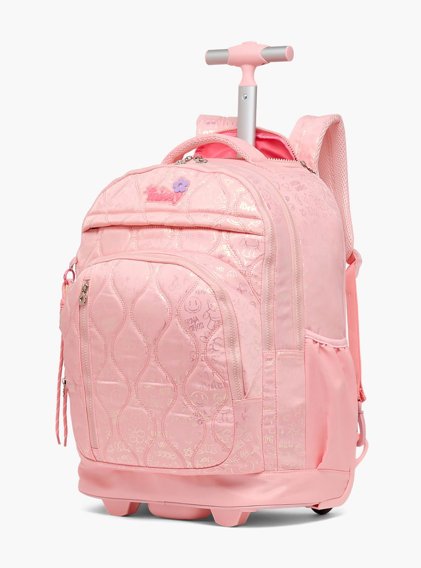 Little Missy Quilted Trolley Bag for Girls 13+ Years with Durable Wheels-school-bagsandbackpacks-trolleybags-image-6