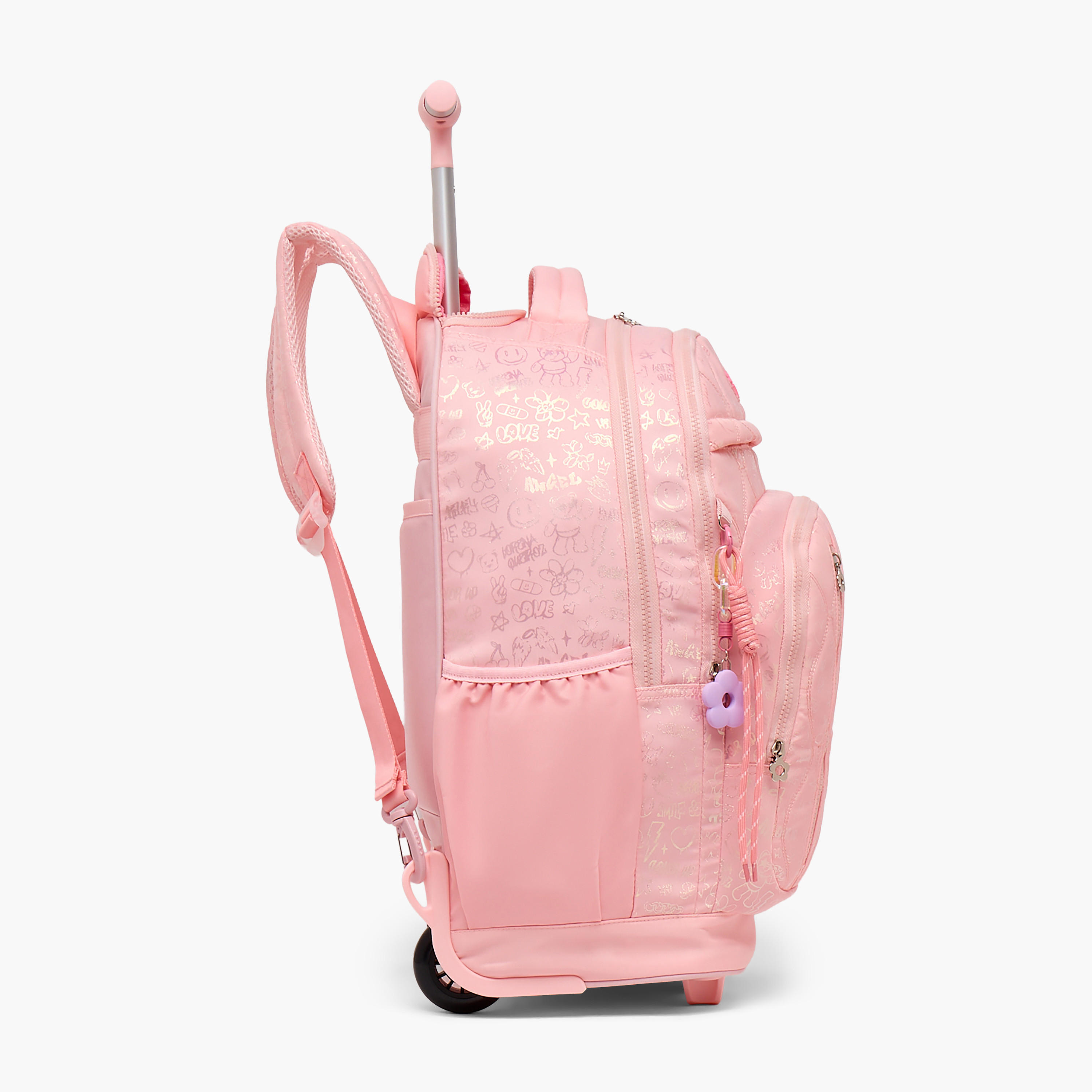 Little Missy Quilted Trolley Bag for Girls 13+ Years with Durable Wheels-school-bagsandbackpacks-trolleybags-image-7