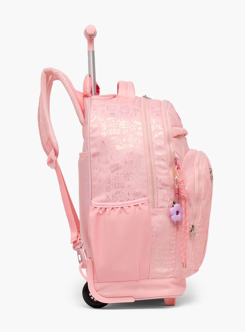 Little Missy Quilted Trolley Bag for Girls 13+ Years with Durable Wheels-school-bagsandbackpacks-trolleybags-image-7