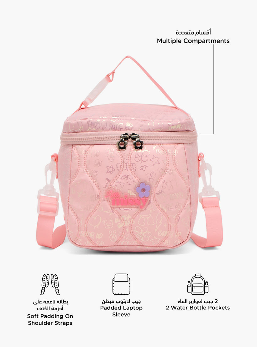 Little Missy Quilted Lunch Bag for Girls 13 Years+ with Detachable Strap-school-lunchessentials-lunchbags-image-2