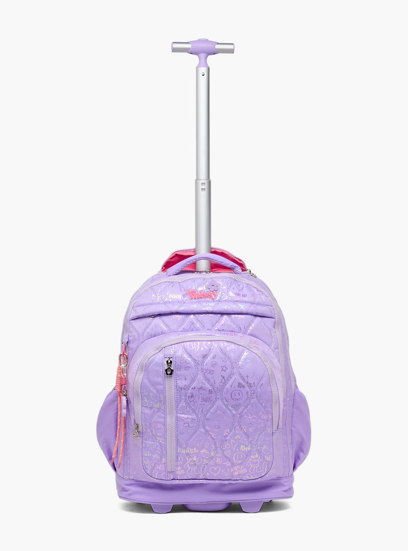 Little Missy Quilted Trolley Bag for Girls 13+ Years with Durable Wheels-school-bagsandbackpacks-trolleybags-image-2