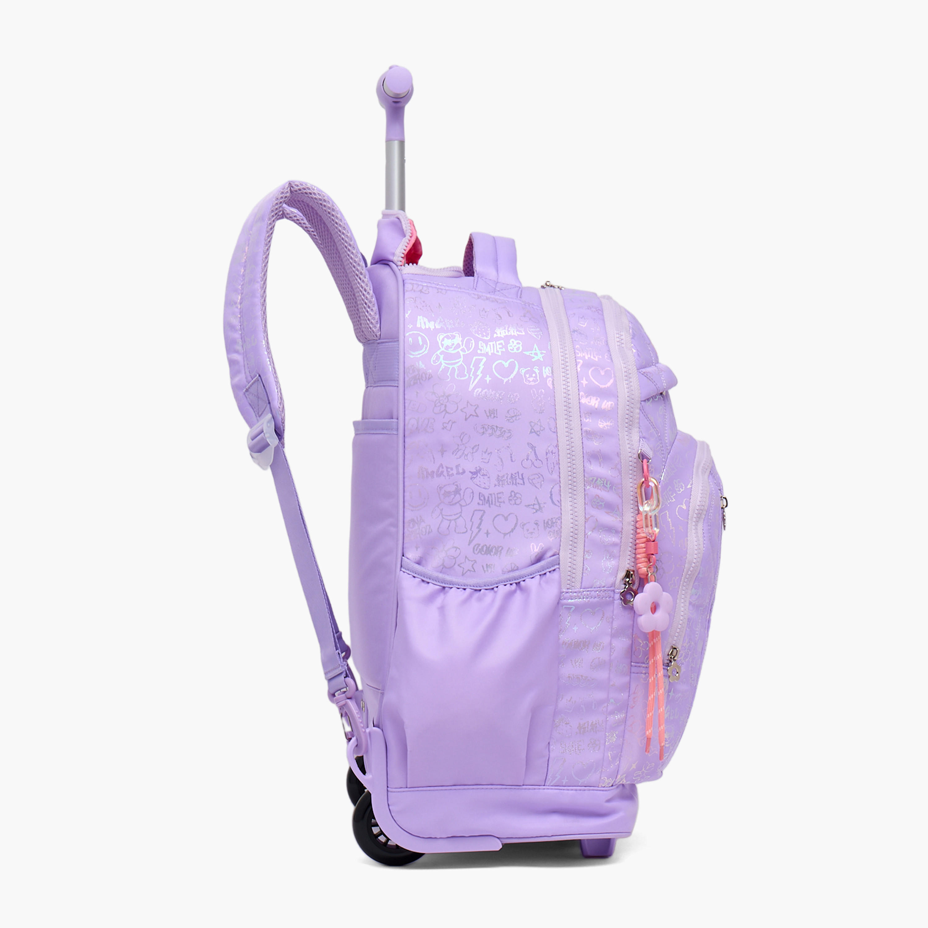 Little Missy Quilted Trolley Bag for Girls 13+ Years with Durable Wheels-school-bagsandbackpacks-trolleybags-image-7