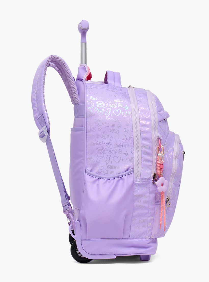 Little Missy Quilted Trolley Bag for Girls 13+ Years with Durable Wheels-school-bagsandbackpacks-trolleybags-image-7