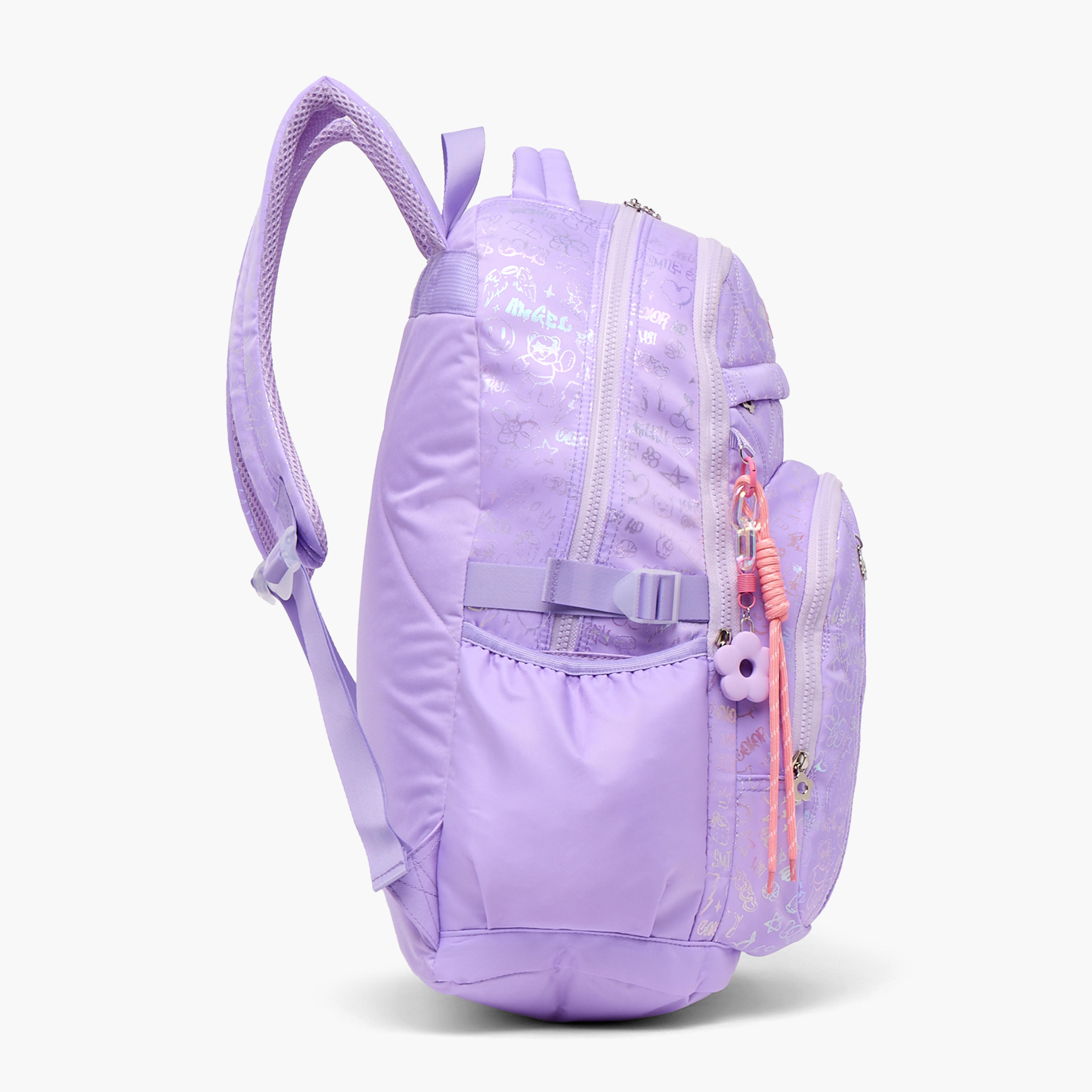 شنطة ظهر بطبعات وبجيب مبطن للابتوب للبنات بعمر 13 سنة فما فوق من ليتل ميسي-school-bagsandbackpacks-backpacks-image-6