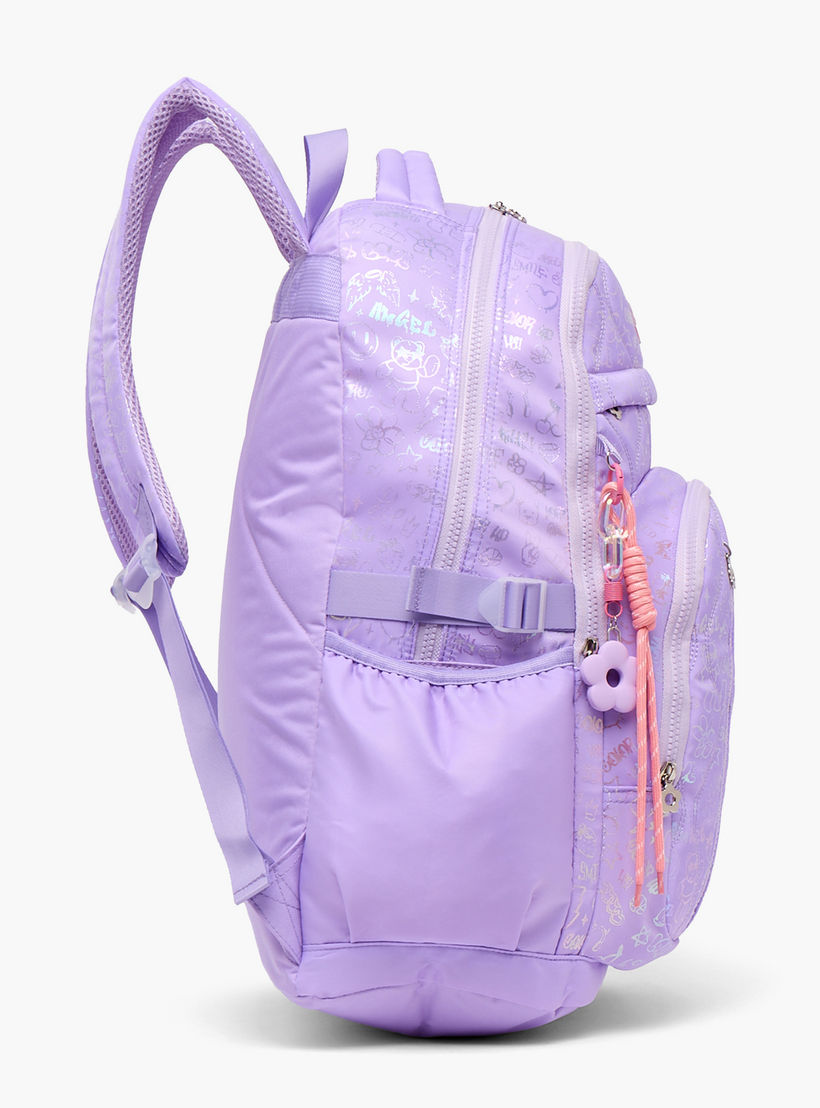 شنطة ظهر بطبعات وبجيب مبطن للابتوب للبنات بعمر 13 سنة فما فوق من ليتل ميسي-school-bagsandbackpacks-backpacks-image-6