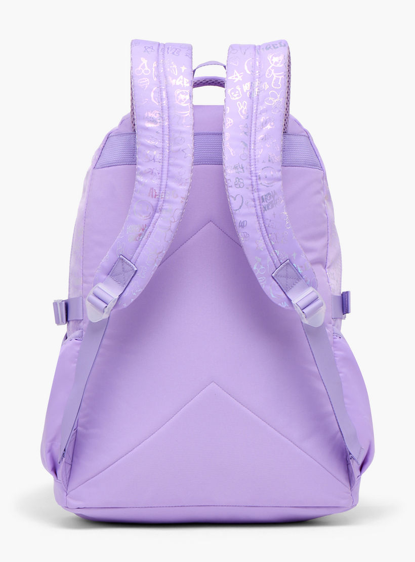 شنطة ظهر بطبعات وبجيب مبطن للابتوب للبنات بعمر 13 سنة فما فوق من ليتل ميسي-school-bagsandbackpacks-backpacks-image-7