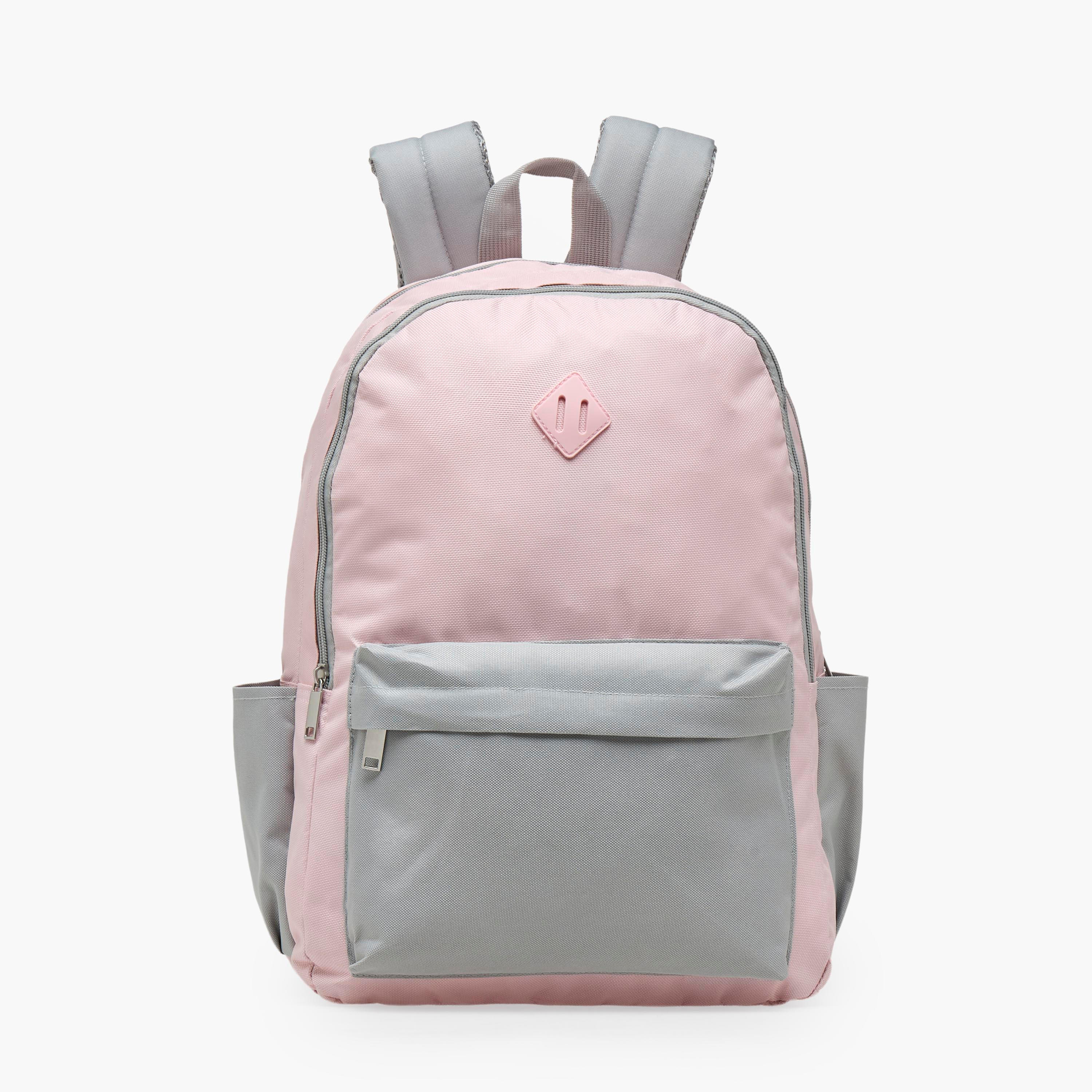 طقم شنطة مدرسية سادة 4 قطع للأطفال 8-13 سنوات مع مقلمة وشنطة غداء - 17 بوصة-school-bagsandbackpacks-backpacks-image-4