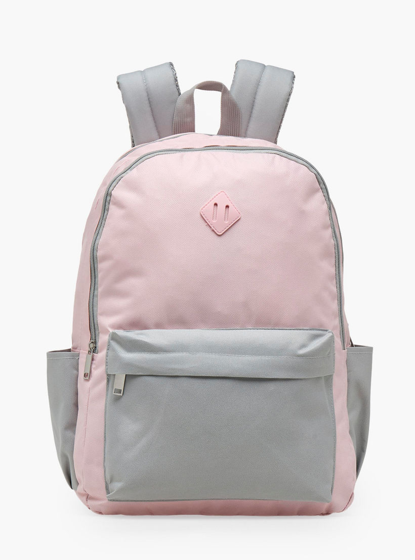طقم شنطة مدرسية سادة 4 قطع للأطفال 8-13 سنوات مع مقلمة وشنطة غداء - 17 بوصة-school-bagsandbackpacks-backpacks-image-4