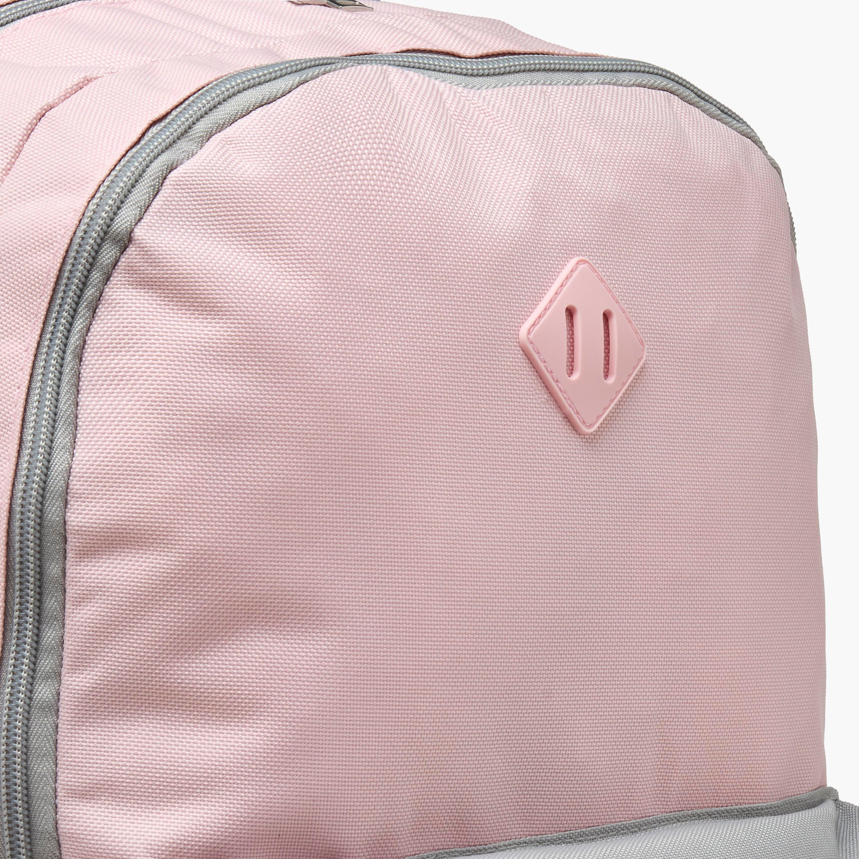 طقم شنطة مدرسية سادة 4 قطع للأطفال 8-13 سنوات مع مقلمة وشنطة غداء - 17 بوصة-school-bagsandbackpacks-backpacks-image-5