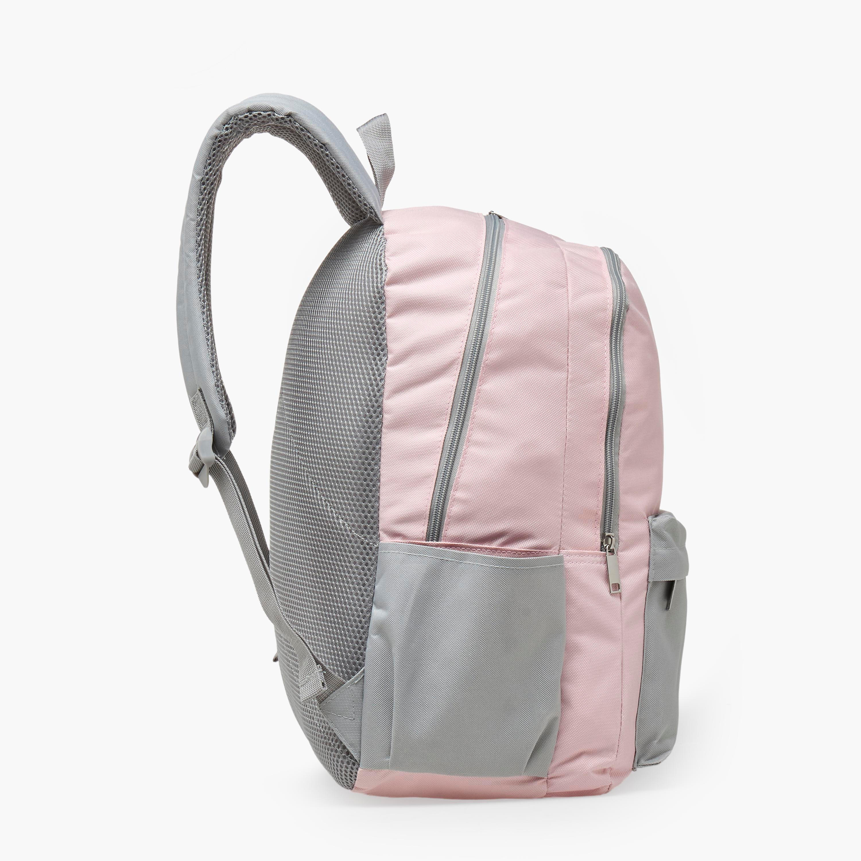 طقم شنطة مدرسية سادة 4 قطع للأطفال 8-13 سنوات مع مقلمة وشنطة غداء - 17 بوصة-school-bagsandbackpacks-backpacks-image-9