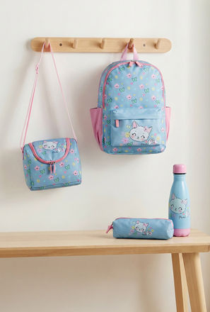 طقم شنطة ظهر 4 قطع للبنات 5-8 سنوات مع مقلمة بطبعات - 17 بوصة-school-bagsandbackpacks-image-1