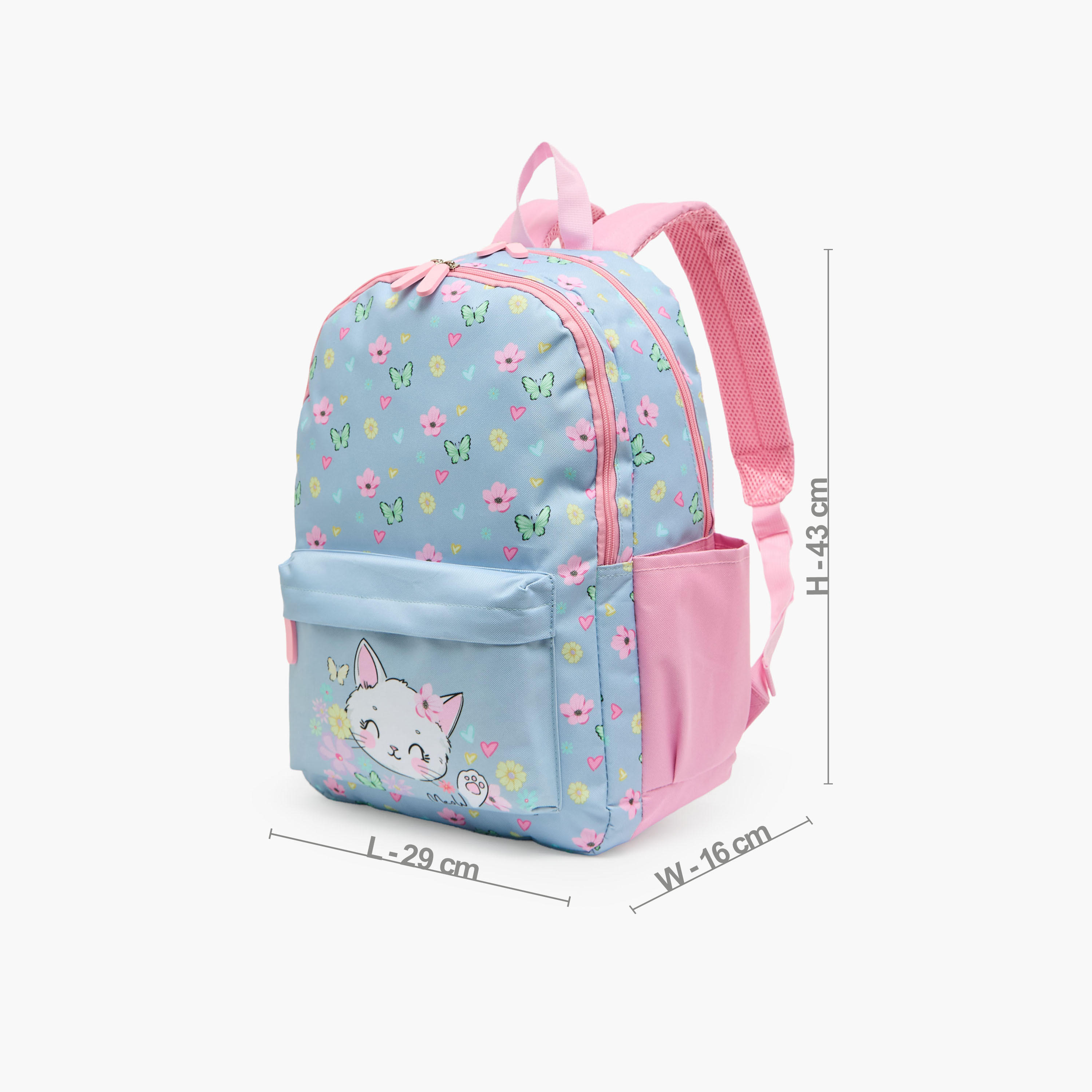 طقم شنطة ظهر 4 قطع للبنات 5-8 سنوات مع مقلمة بطبعات - 17 بوصة-school-bagsandbackpacks-backpacks-image-8