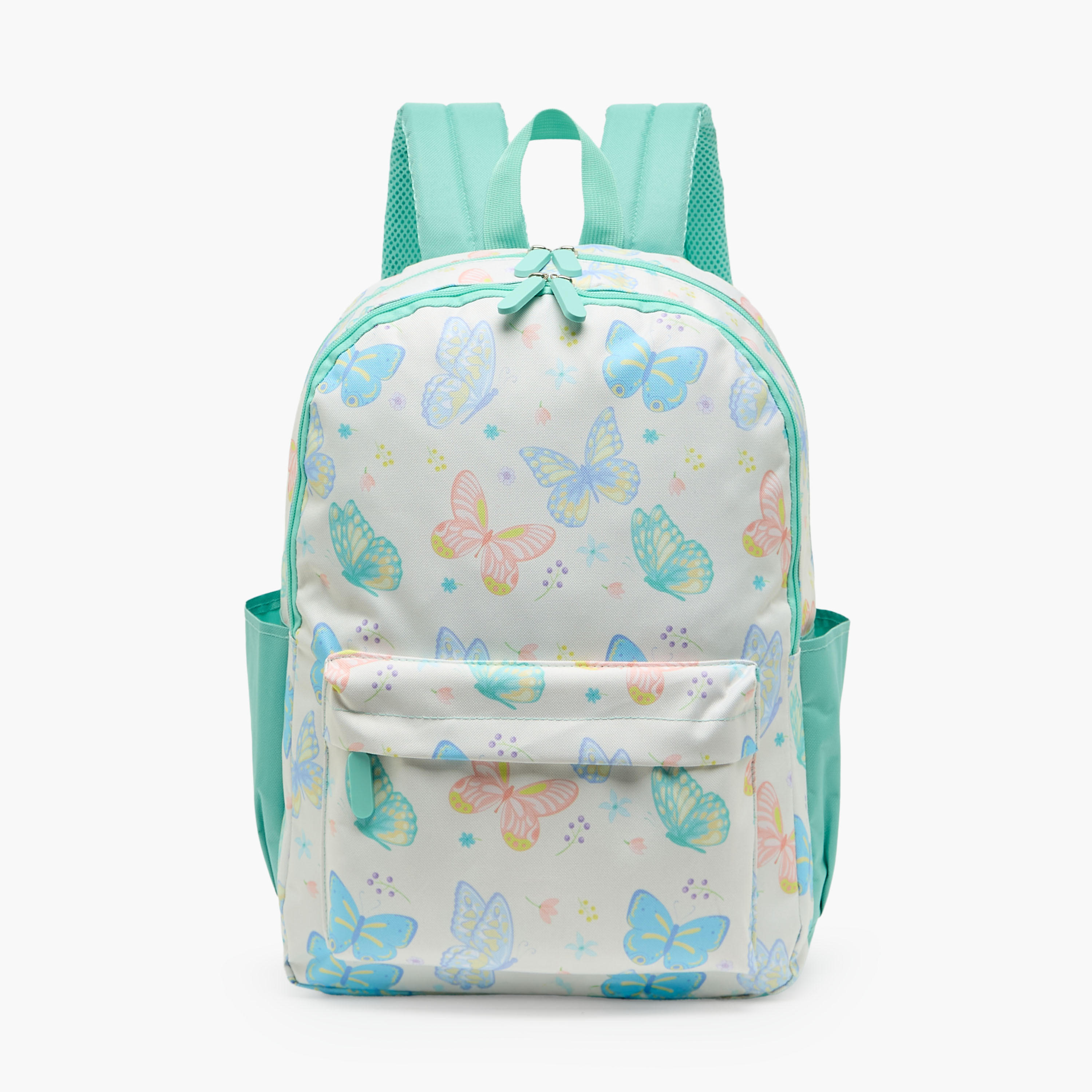 Butterfly Print 4-Piece Backpack School Bag Set for Girls 8-13 Years with Pencil Pouch - 17 inches-school-bagsandbackpacks-backpacks-image-4