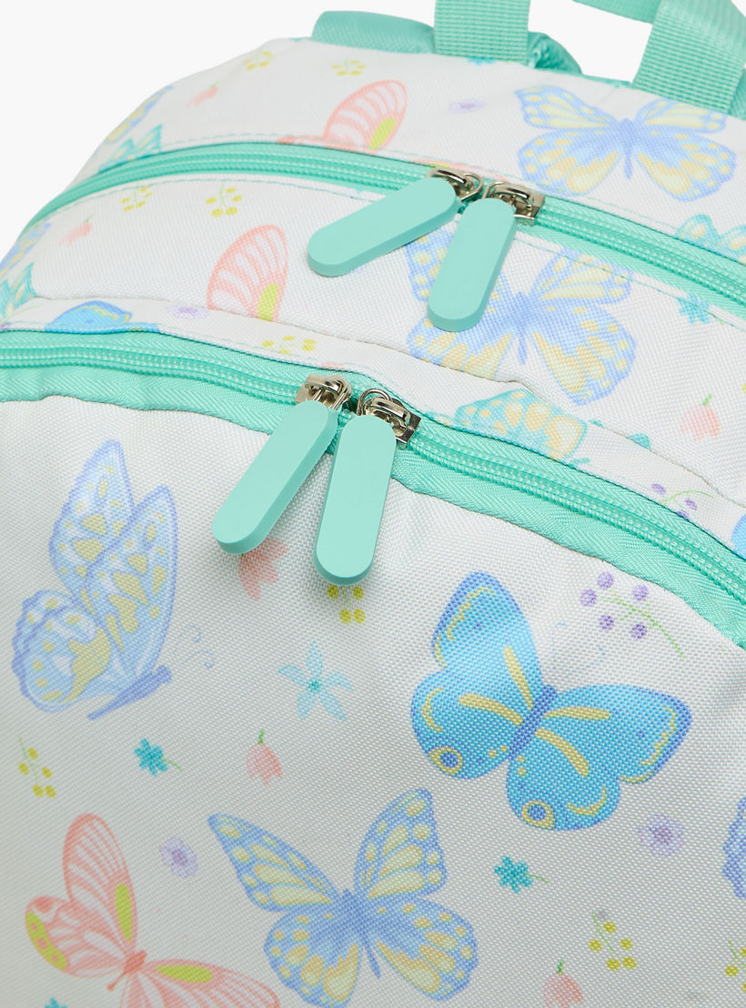 Butterfly Print 4-Piece Backpack School Bag Set for Girls 8-13 Years with Pencil Pouch - 17 inches-school-bagsandbackpacks-backpacks-image-6