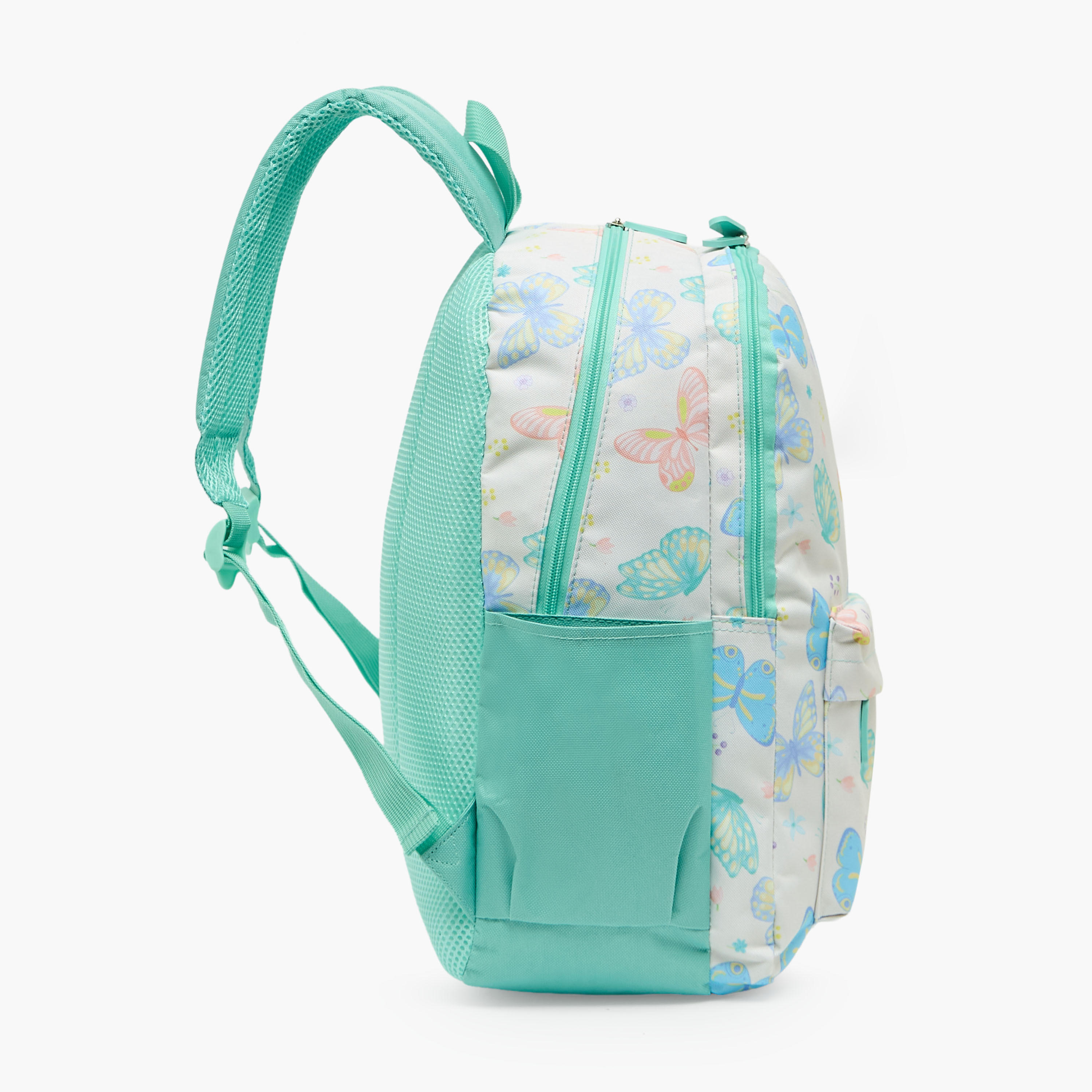Butterfly Print 4-Piece Backpack School Bag Set for Girls 8-13 Years with Pencil Pouch - 17 inches-school-bagsandbackpacks-backpacks-image-9
