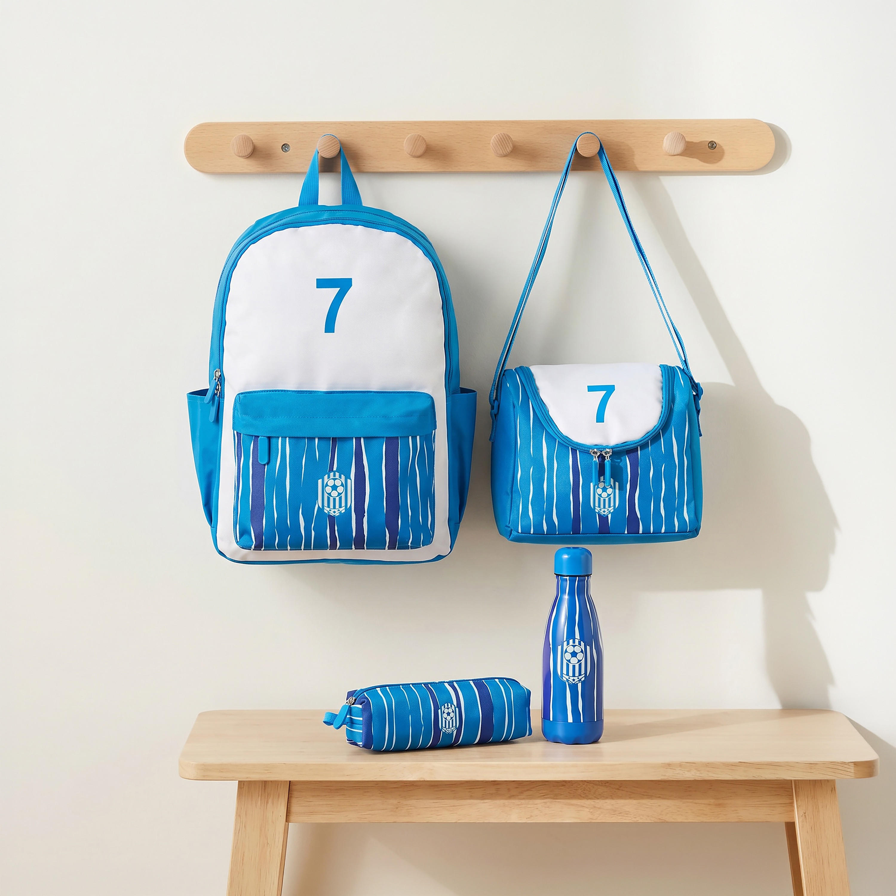 Football Print 4-Piece School Backpack Set for Boys 8-13 Years with Lunch Bag - 17 inches-school-bagsandbackpacks-backpacks-image-1