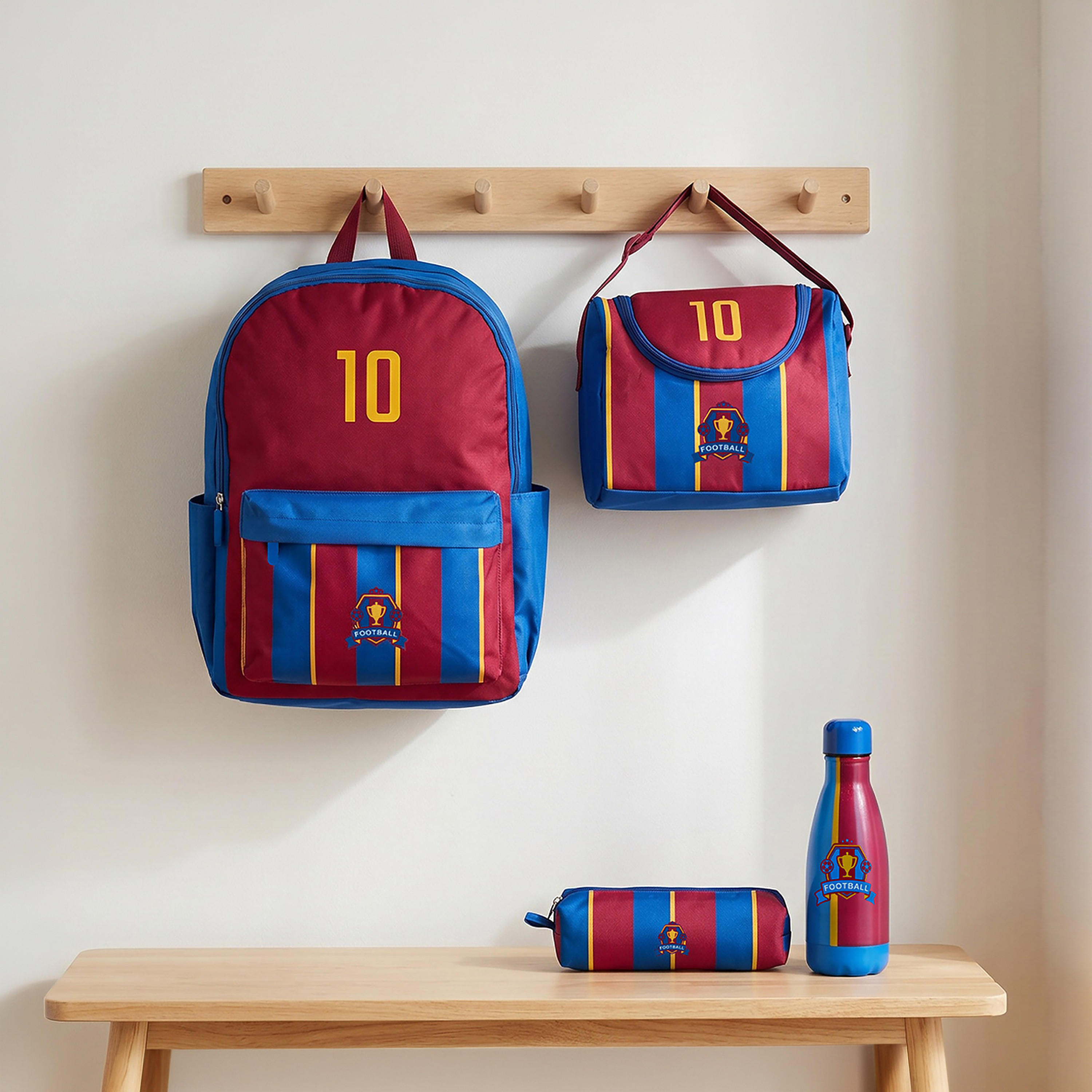 Stripe 4-Piece Backpack School Bag Set for Boys 5-8 Years with Pencil Pouch and Lunch Bag - 17 inch-school-bagsandbackpacks-backpacks-image-1