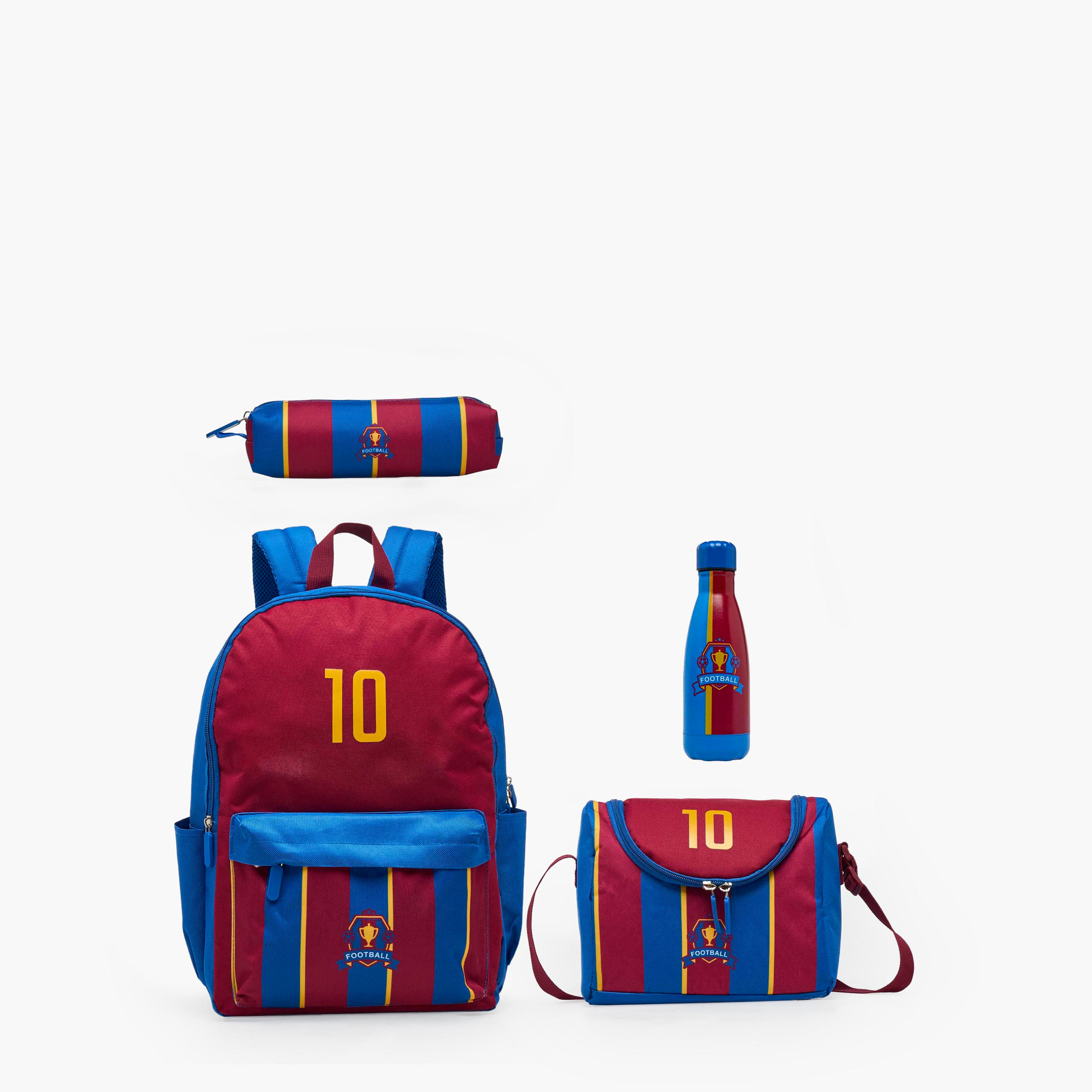 طقم شنطة ظهر مدرسية مقلم من 4 قطع مع مقلمة وشنطة غداء للأولاد بعمر 5-8 سنوات - 17 بوصة-school-bagsandbackpacks-backpacks-image-2