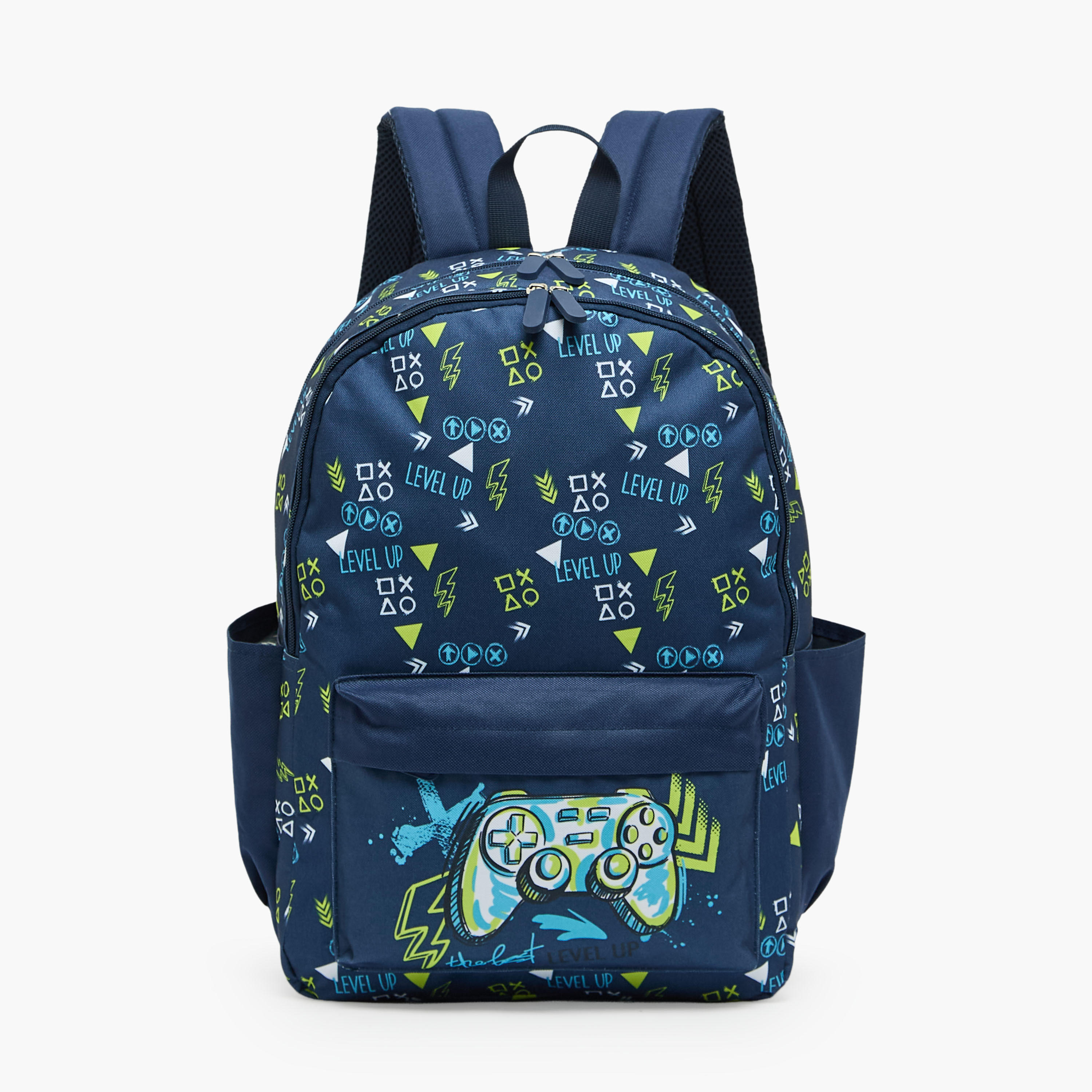 Gaming Print 4-Piece Backpack School Bag Set for Boys 8-13 Years with Pencil Pouch - 17 inches-school-bagsandbackpacks-backpacks-image-4
