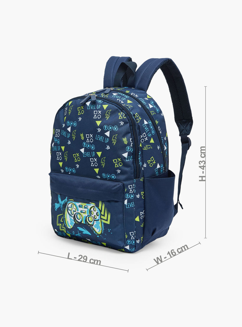 Gaming Print 4-Piece Backpack School Bag Set for Boys 8-13 Years with Pencil Pouch - 17 inches-school-bagsandbackpacks-backpacks-image-8