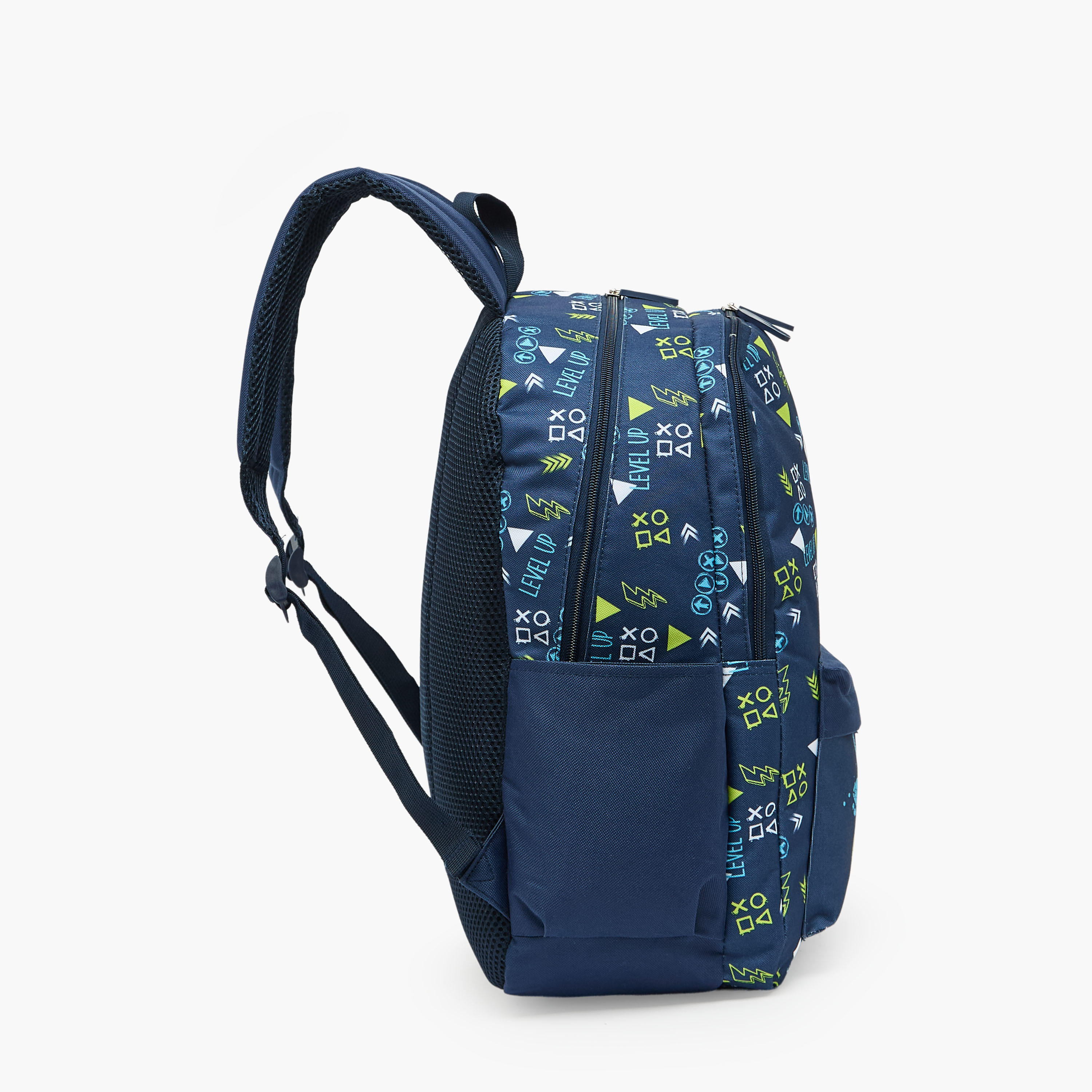 طقم شنطة ظهر مدرسية بطبعات جيمنج 4 قطع مع مقلمة للأولاد من 8 - 13 سنة - 17 بوصة-school-bagsandbackpacks-backpacks-image-9