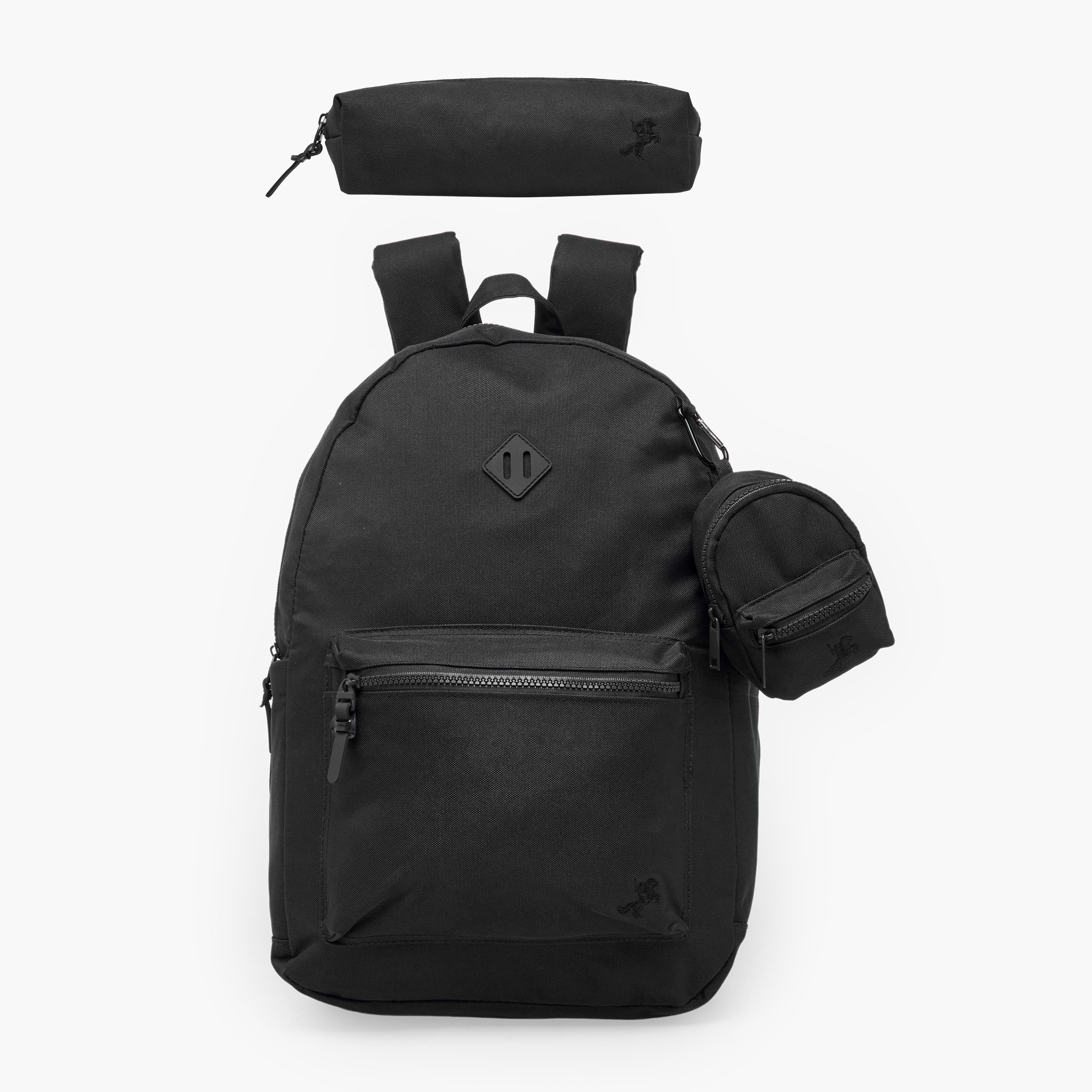 طقم شنطة ظهر مدرسية سادة للأطفال من 8 إلى 13 سنة مع مقلمة وباوتش - 17 بوصة-school-bagsandbackpacks-backpacks-image-2