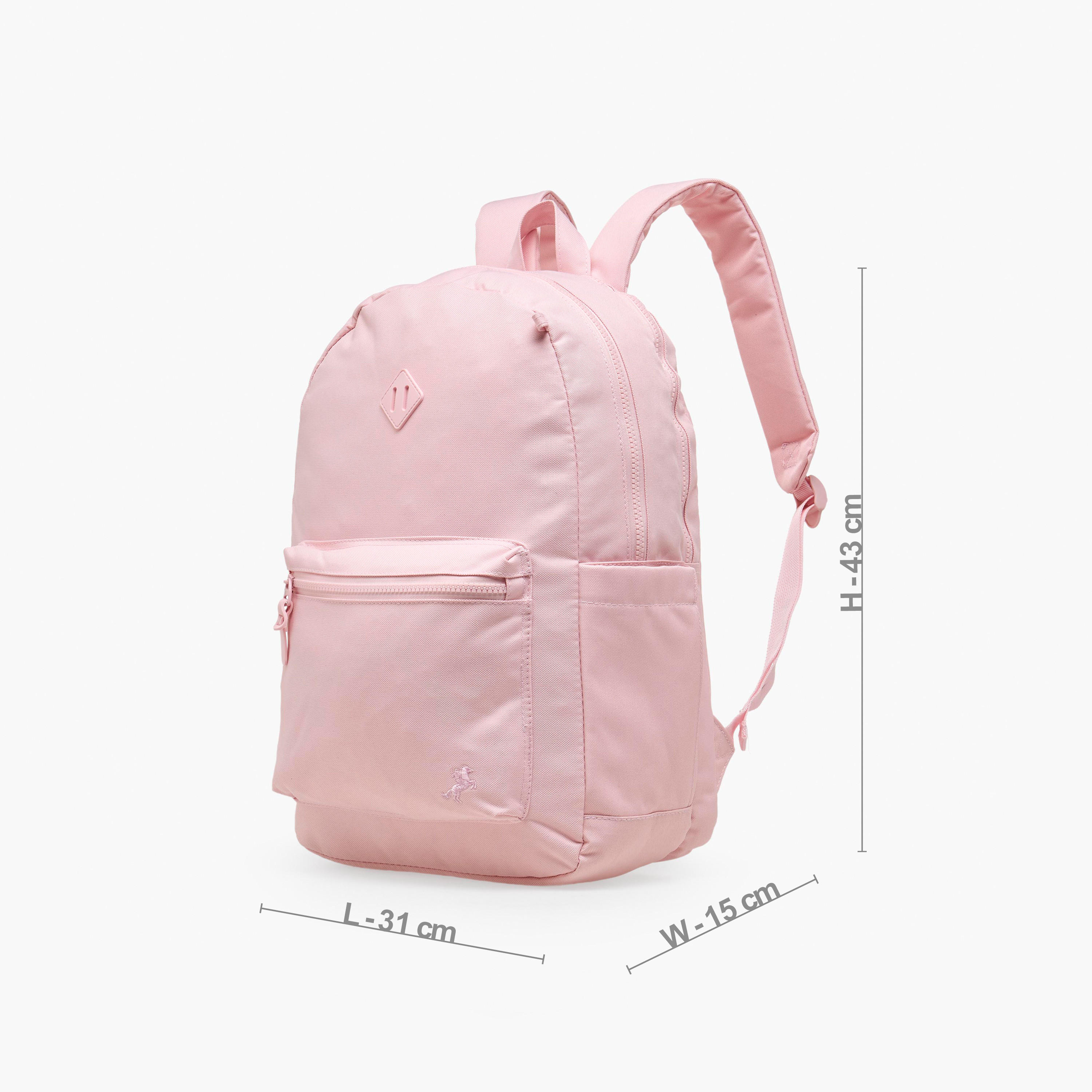 طقم شنطة ظهر مدرسية سادة للأطفال من 8 إلى 13 سنة مع مقلمة وباوتش - 17 بوصة-school-bagsandbackpacks-backpacks-image-9