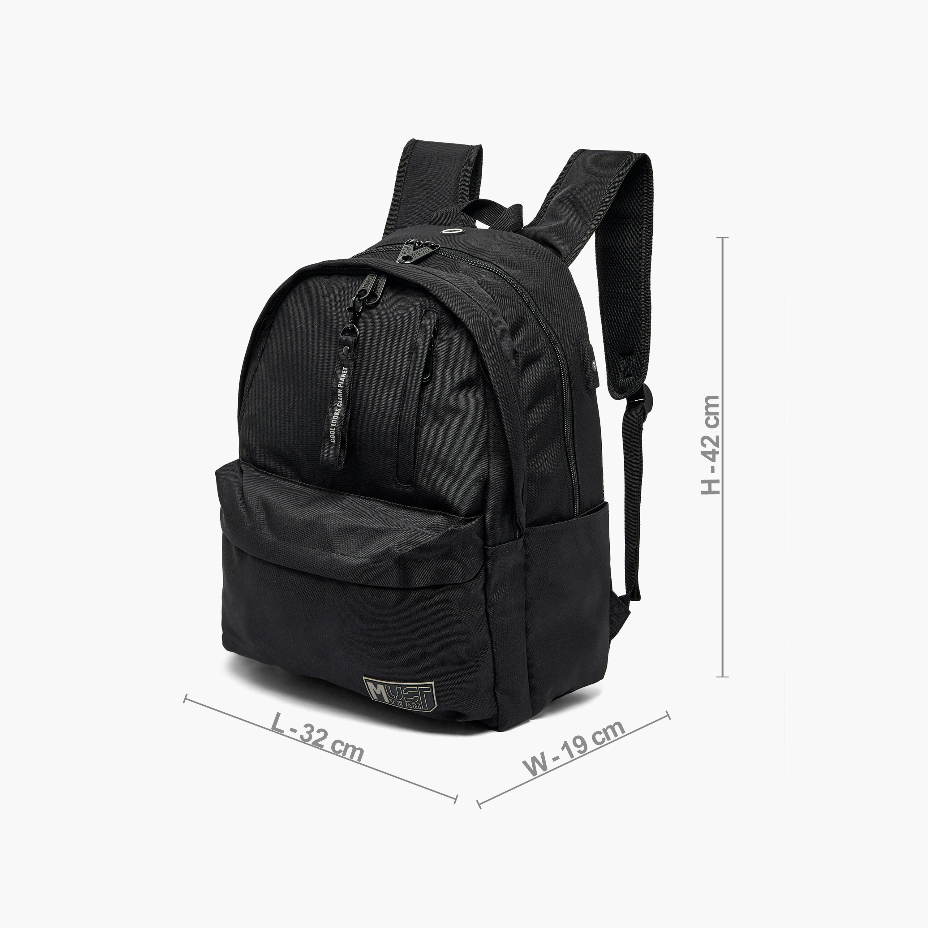 MustTeam Solid Backpack for Boys 8-13 Years with Water Bottle Pocket - 17 inches-school-bagsandbackpacks-backpacks-image-8