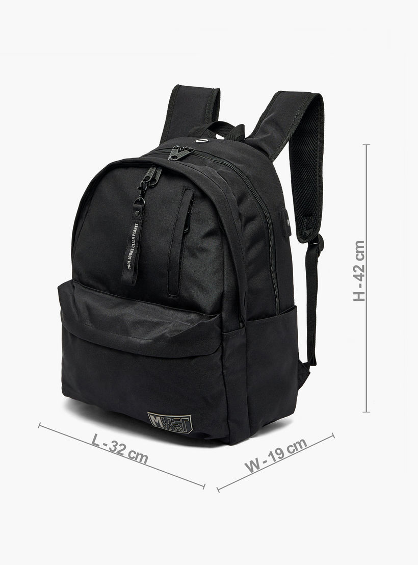 MustTeam Solid Backpack for Boys 8-13 Years with Water Bottle Pocket - 17 inches-school-bagsandbackpacks-backpacks-image-8