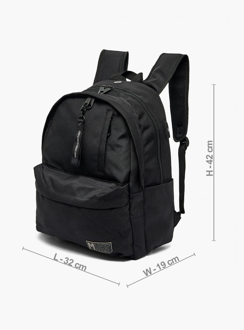 MustTeam Solid Backpack for Boys 8-13 Years with Water Bottle Pocket - 17 inches-school-bagsandbackpacks-backpacks-image-9