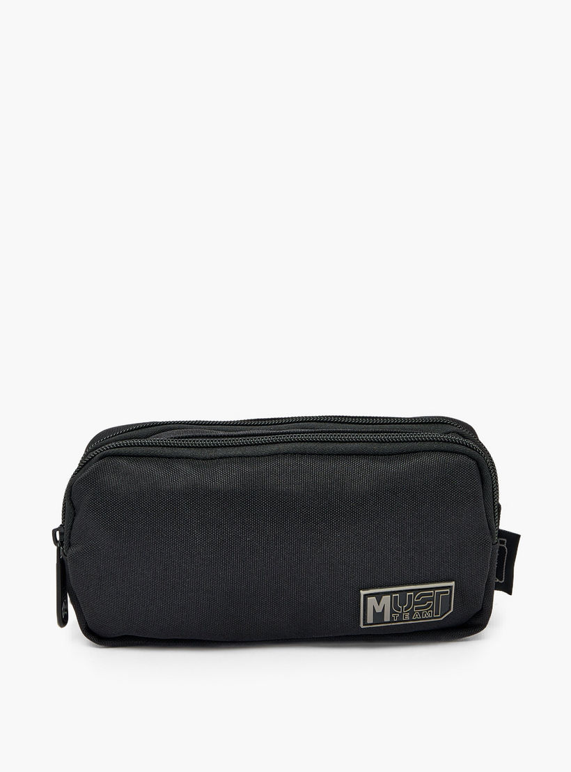 MustTeam Textured Pencil Pouch with 2 Compartments-school-stationery-pencilcases-image-1