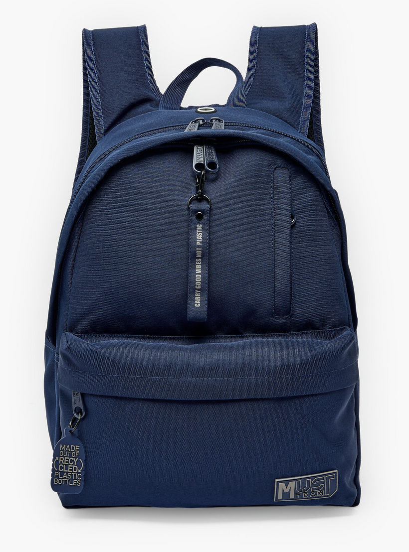 MustTeam Solid Backpack for Boys 8-13 Years with Adjustable Shoulder Straps - 17 inches-school-bagsandbackpacks-backpacks-image-1